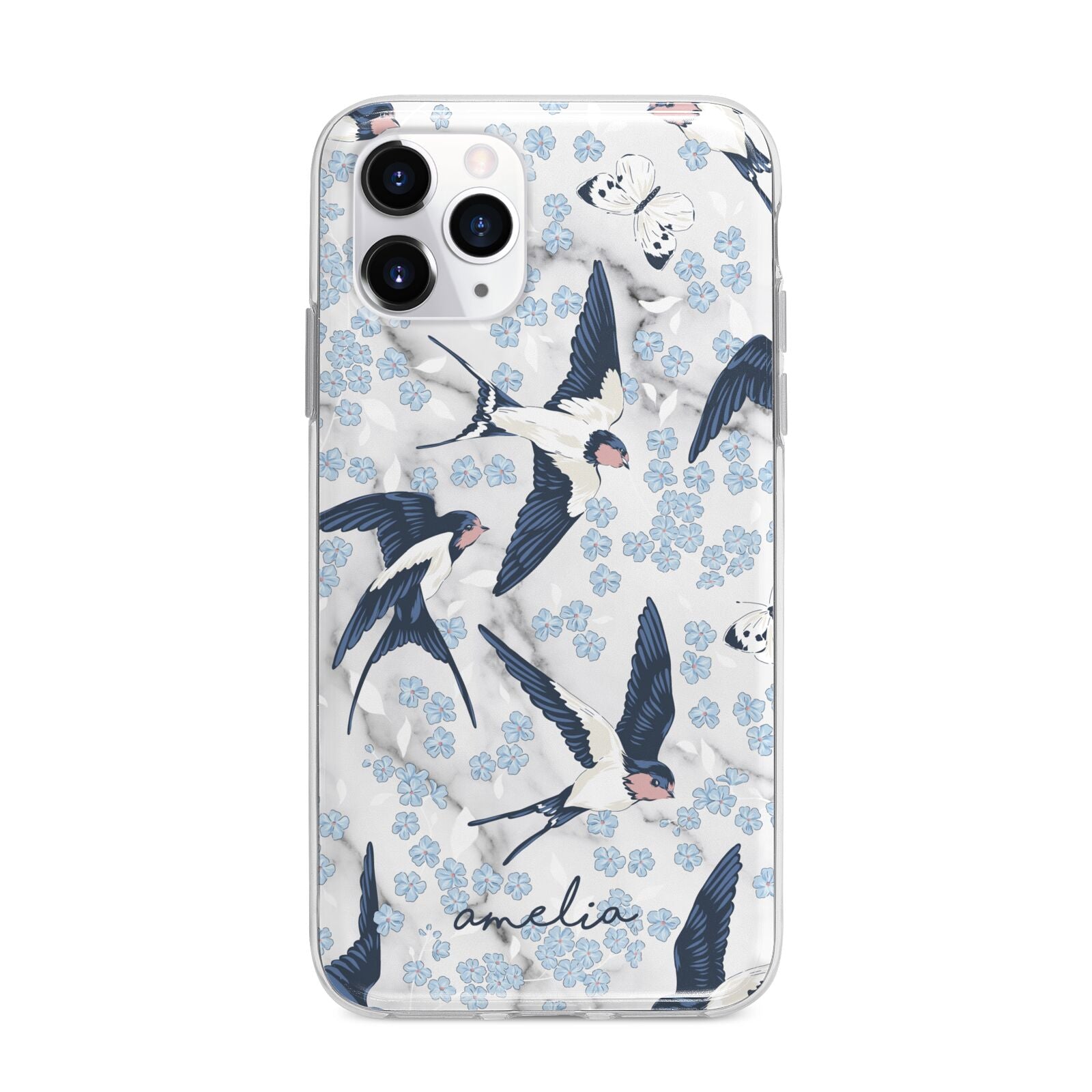 Spring Birds Apple iPhone 11 Pro in Silver with Bumper Case