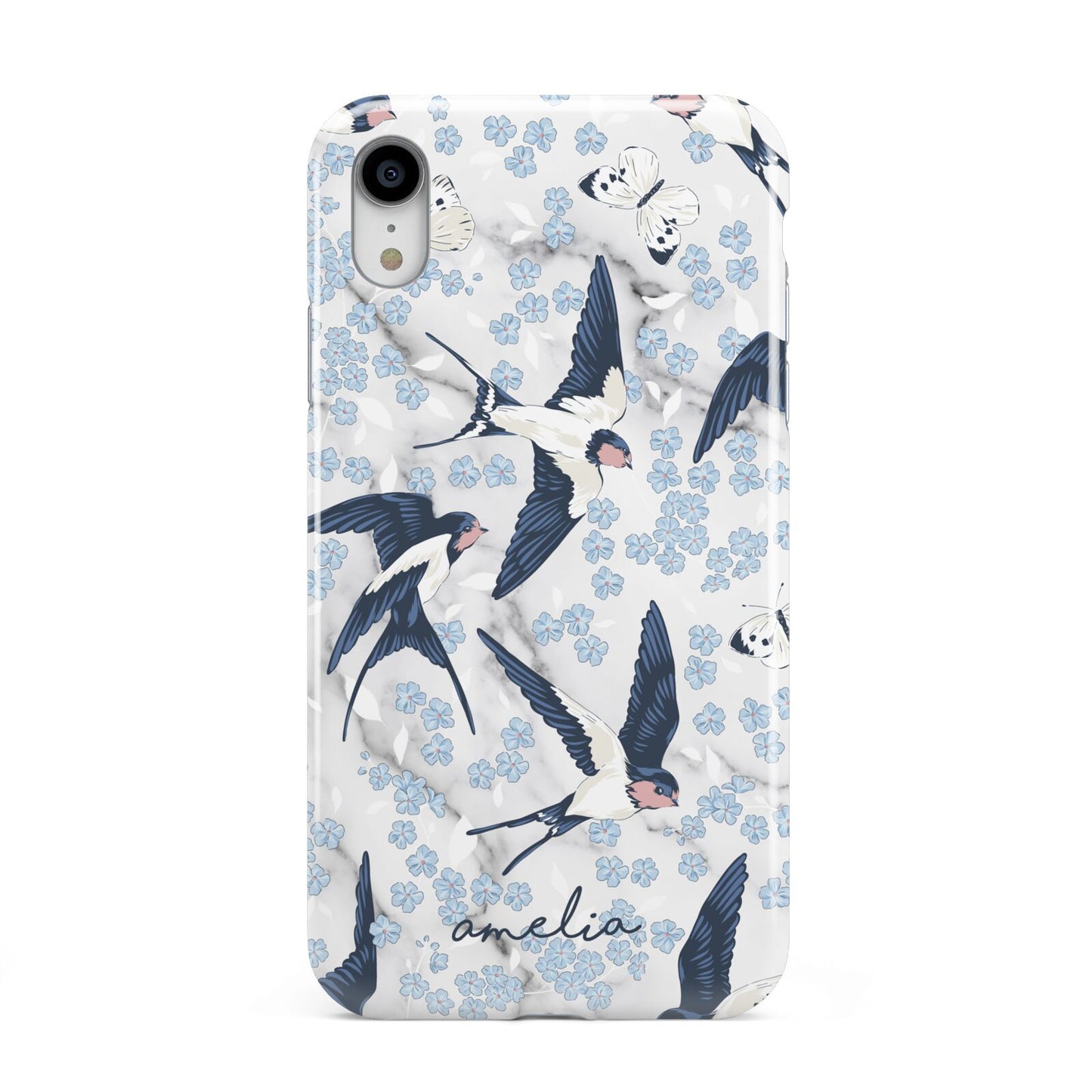 Spring Birds Apple iPhone XR White 3D Tough Case