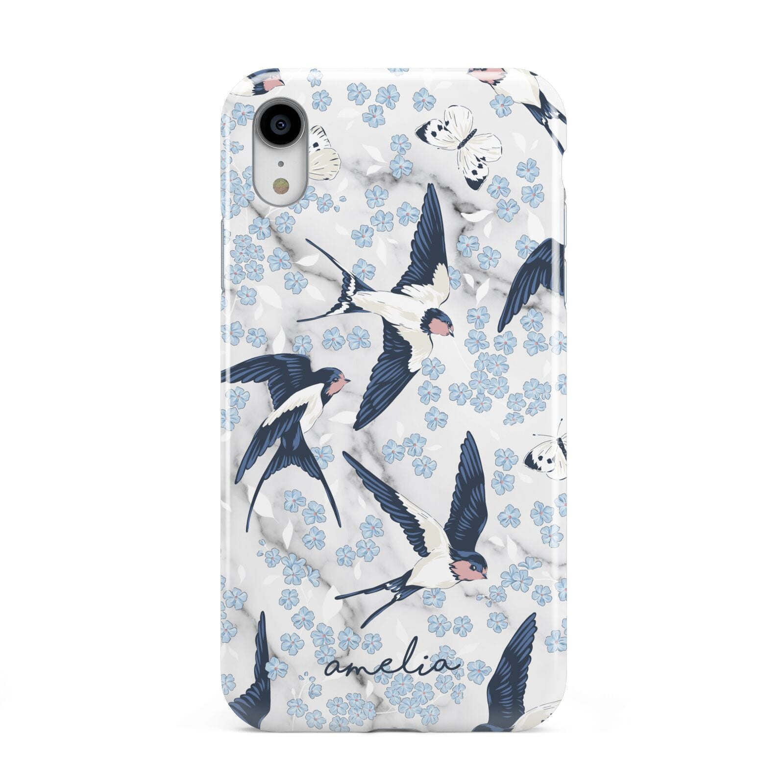 Spring Birds Apple iPhone XR White 3D Tough Case