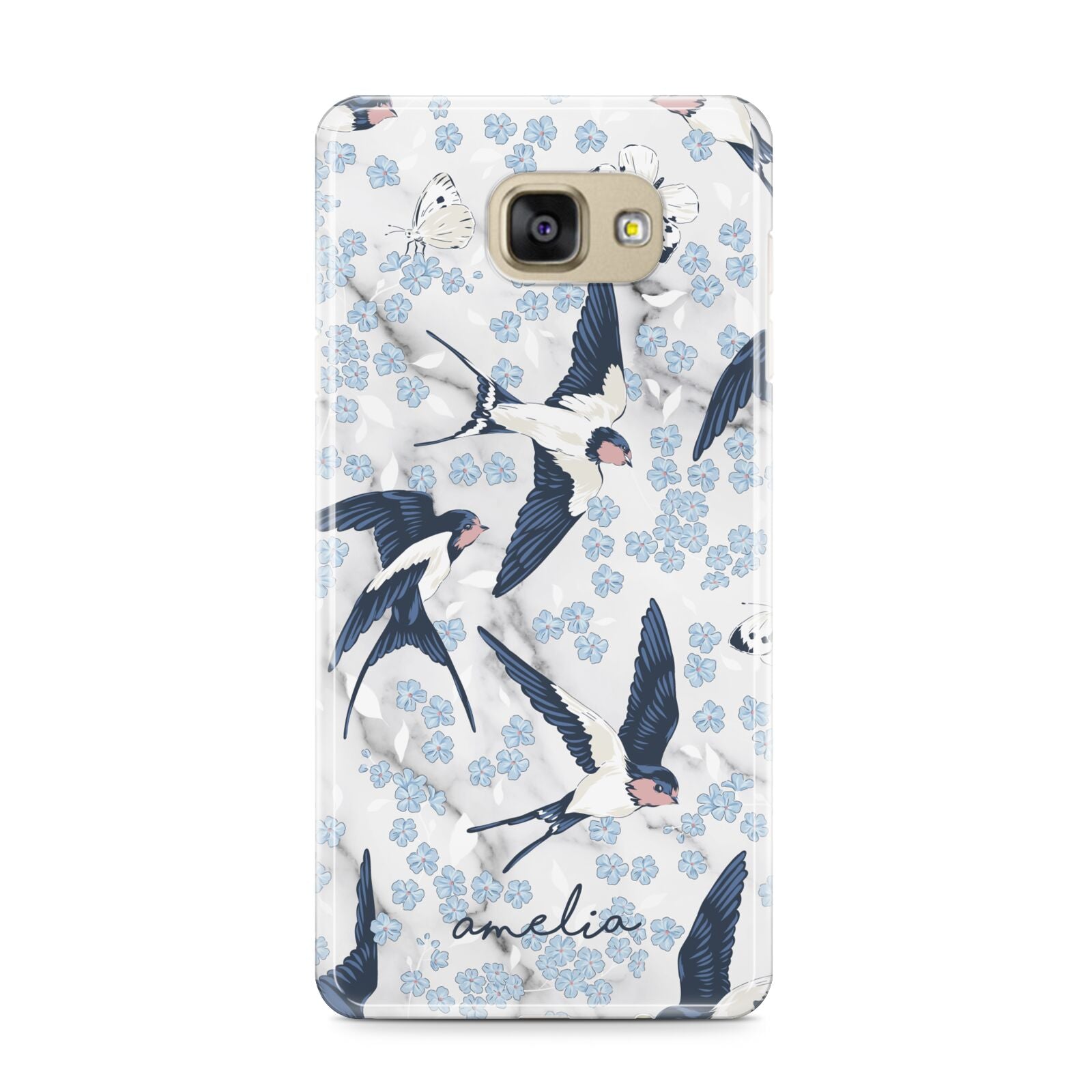 Spring Birds Samsung Galaxy A9 2016 Case on gold phone