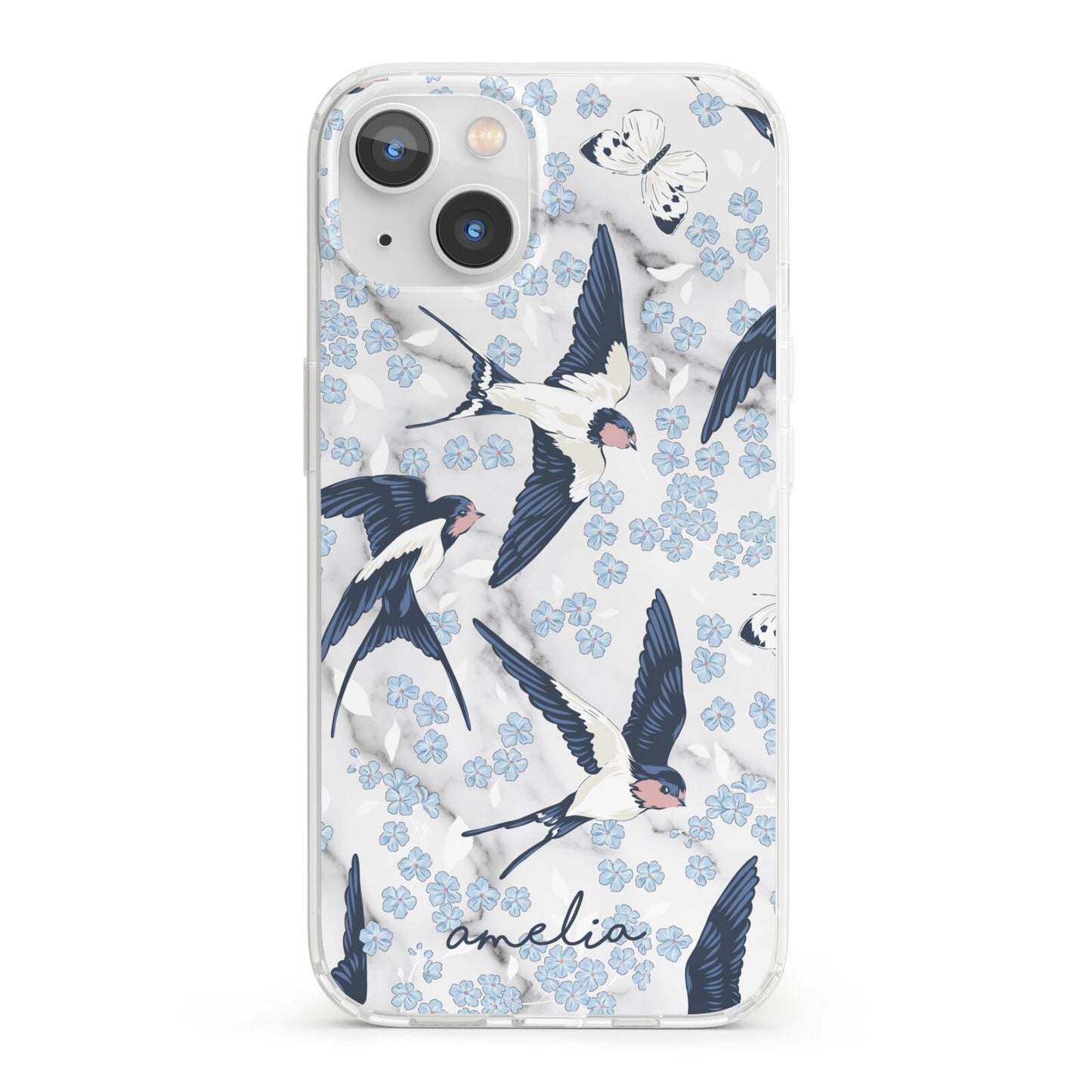 Spring Birds iPhone 13 Clear Bumper Case