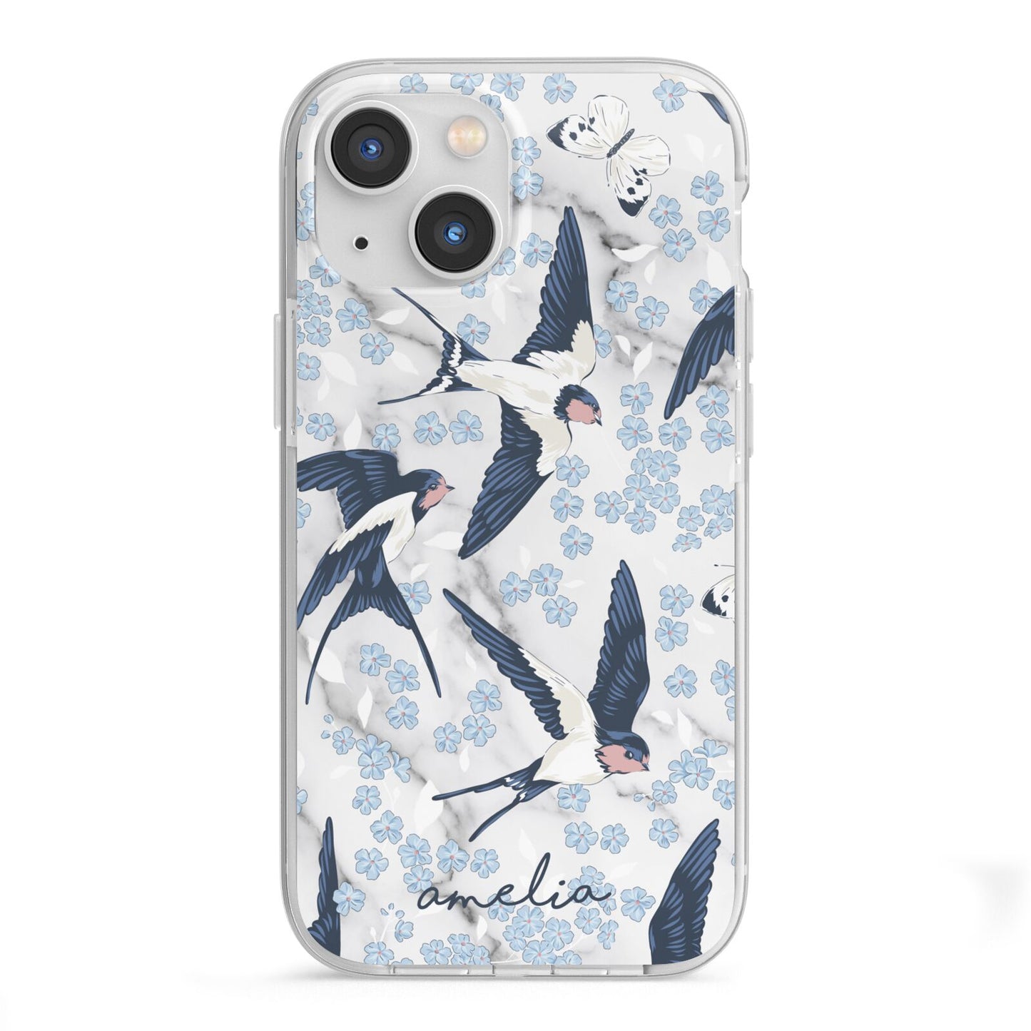 Spring Birds iPhone 13 Mini TPU Impact Case with White Edges