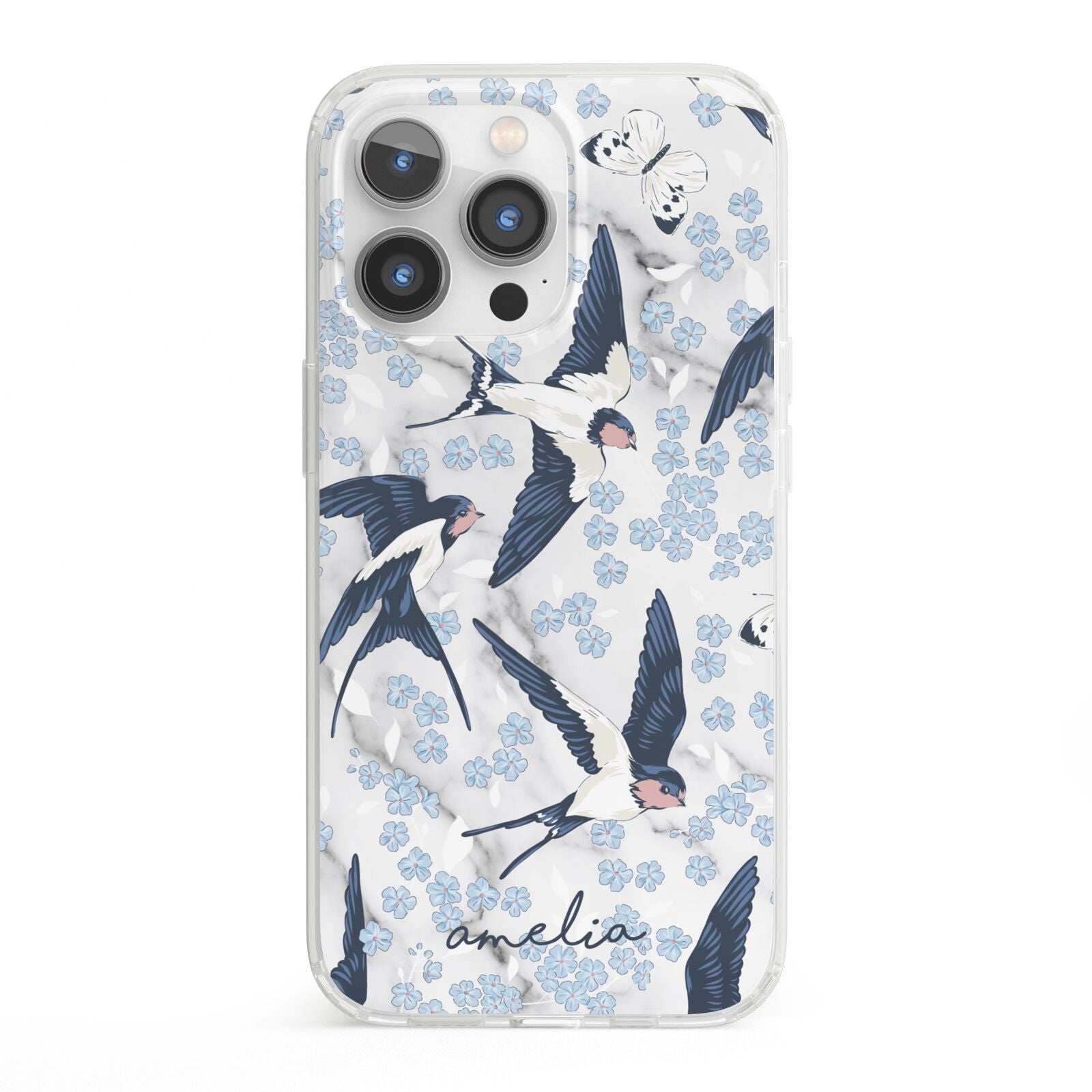 Spring Birds iPhone 13 Pro Clear Bumper Case