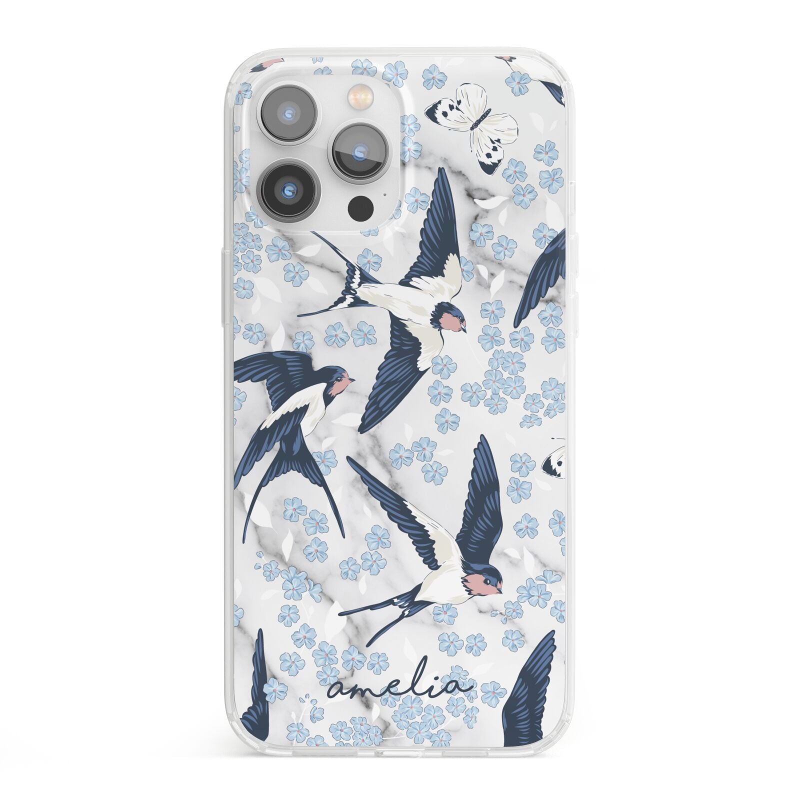 Spring Birds iPhone 13 Pro Max Clear Bumper Case