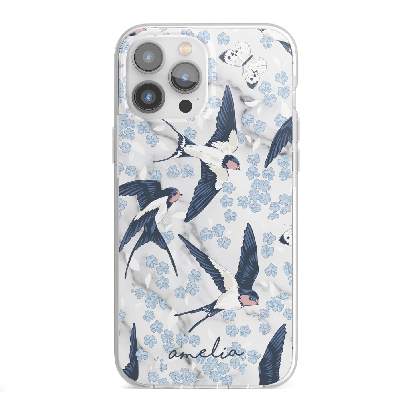 Spring Birds iPhone 13 Pro Max TPU Impact Case with White Edges