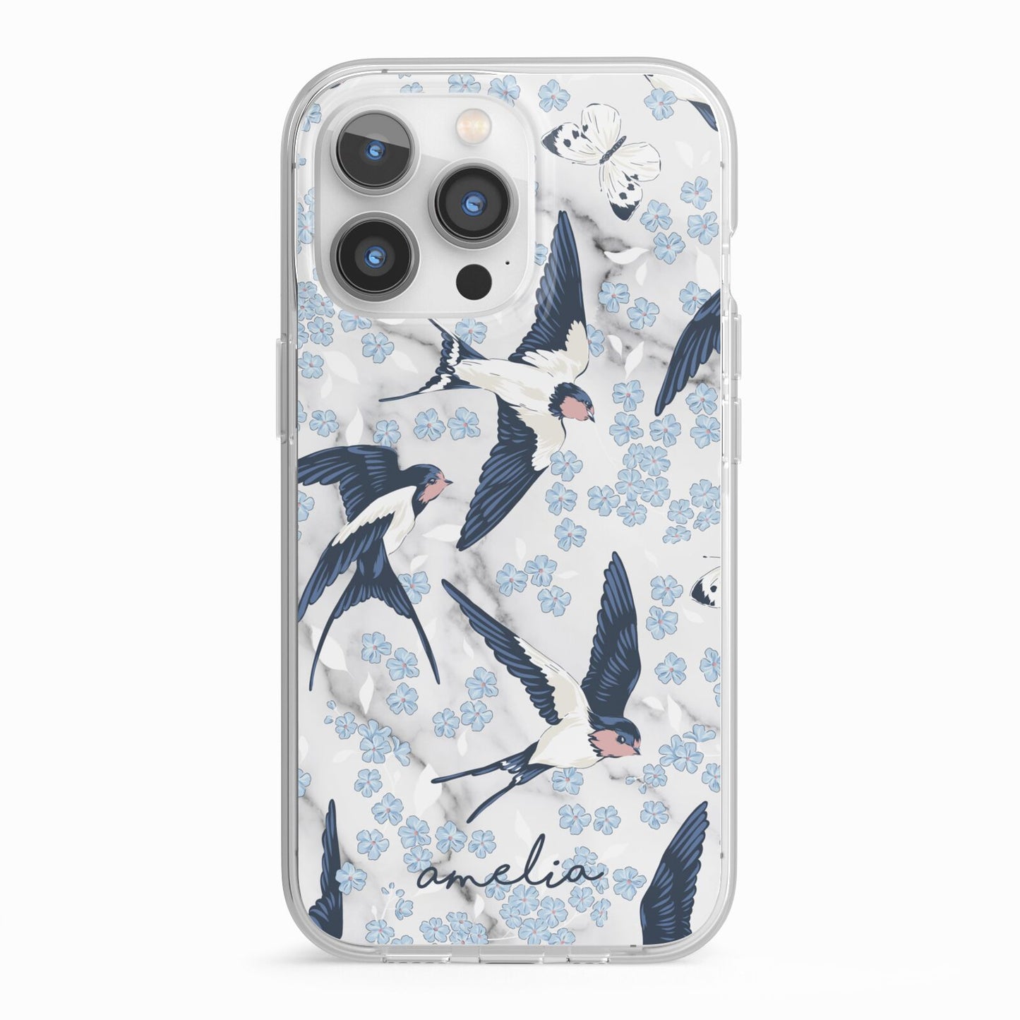 Spring Birds iPhone 13 Pro TPU Impact Case with White Edges