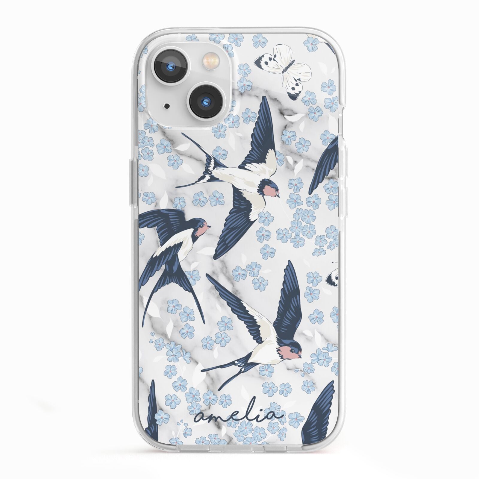 Spring Birds iPhone 13 TPU Impact Case with White Edges