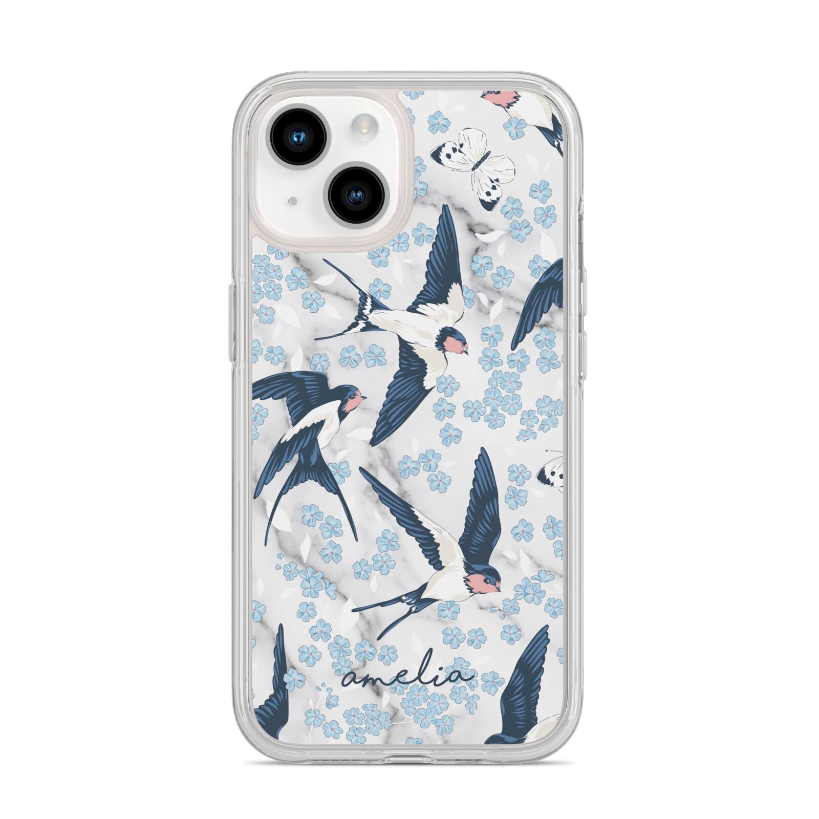 Spring Birds iPhone 14 Clear Tough Case Starlight