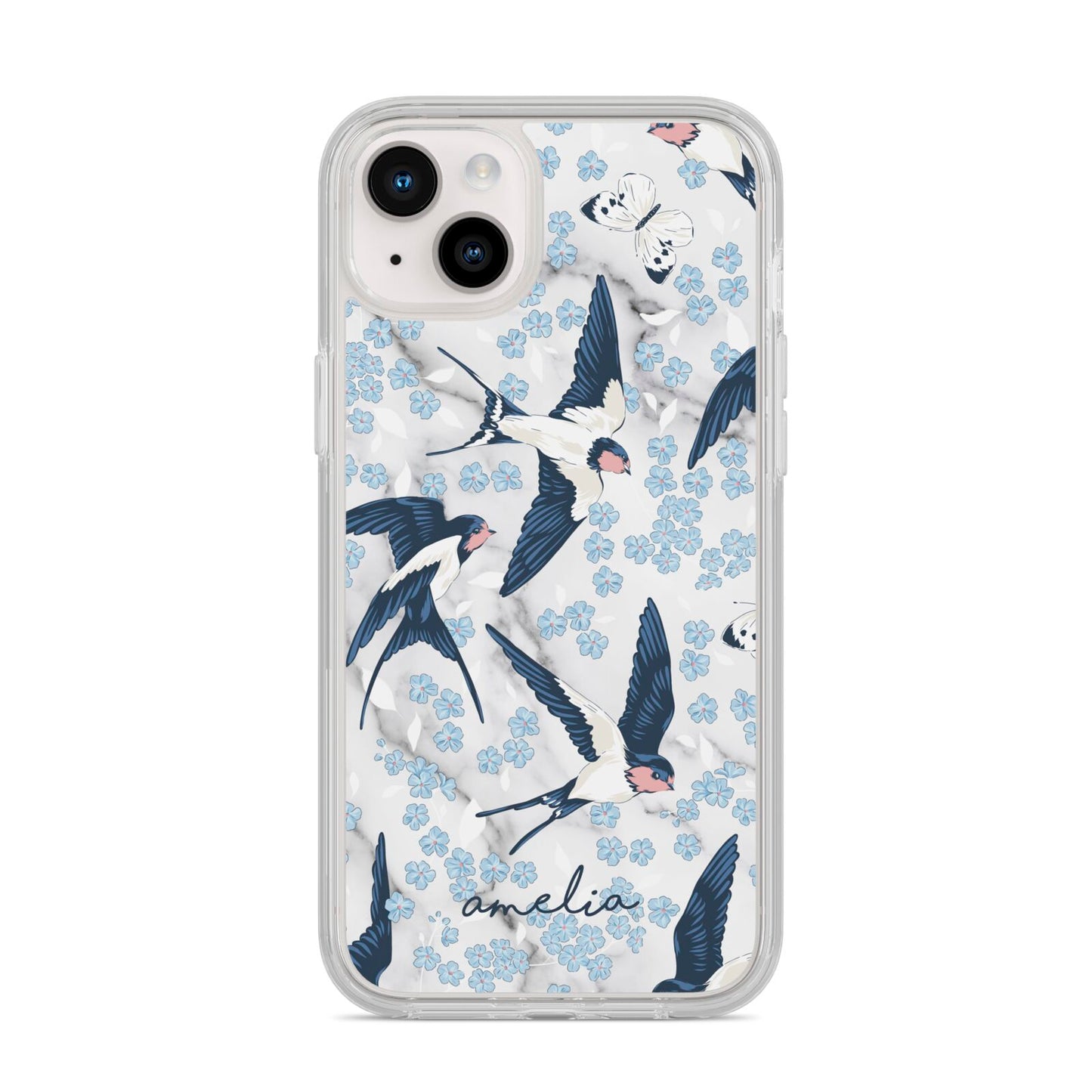 Spring Birds iPhone 14 Plus Clear Tough Case Starlight