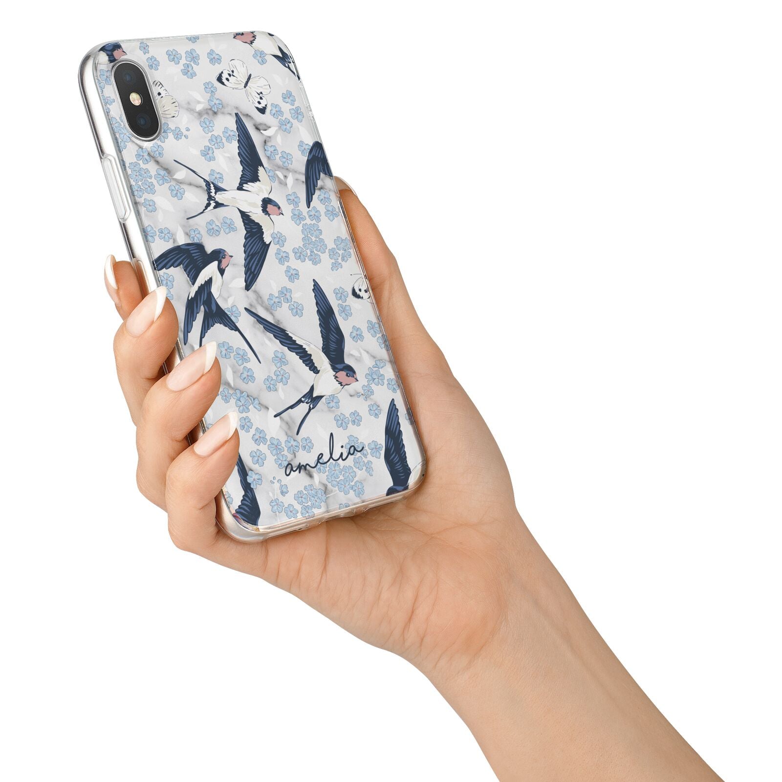 Spring Birds iPhone X Bumper Case on Silver iPhone Alternative Image 2