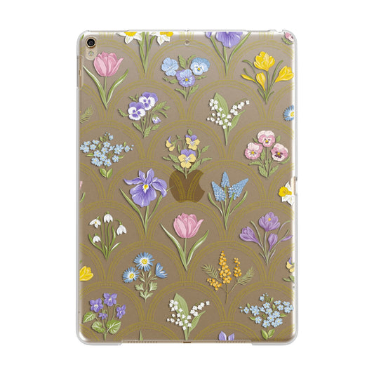 Spring Floral Pattern Apple iPad Gold Case