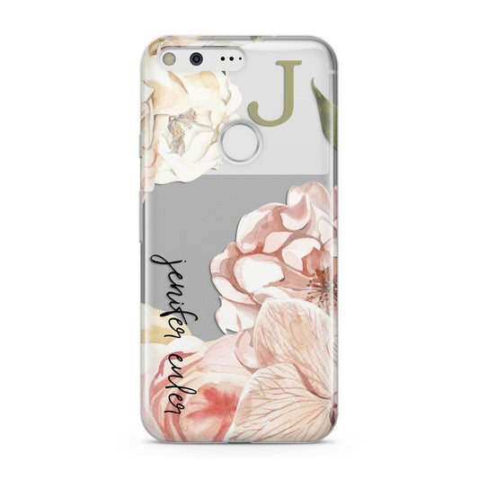 Spring Flowers Personalised Name Google Pixel Case