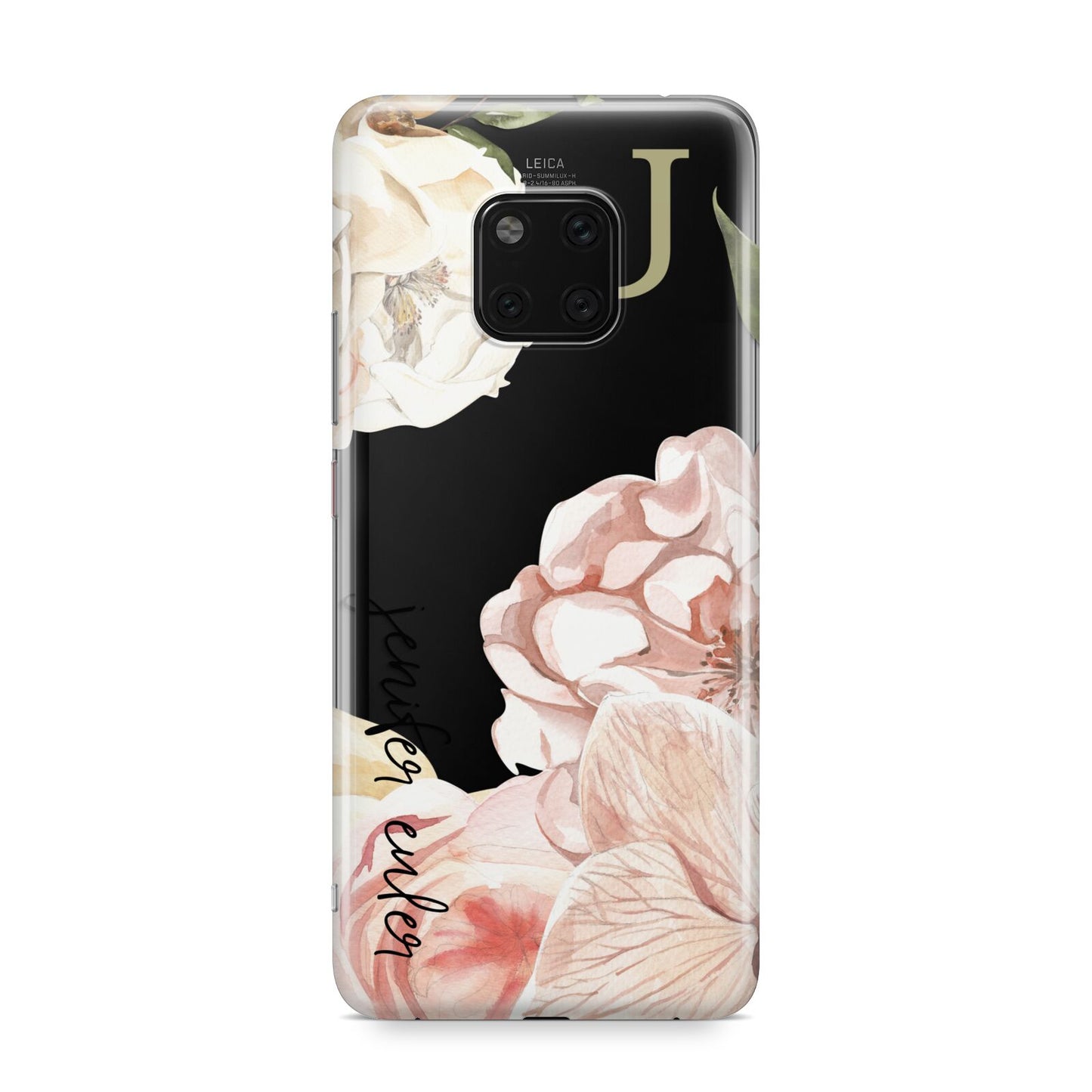 Spring Flowers Personalised Name Huawei Mate 20 Pro Phone Case