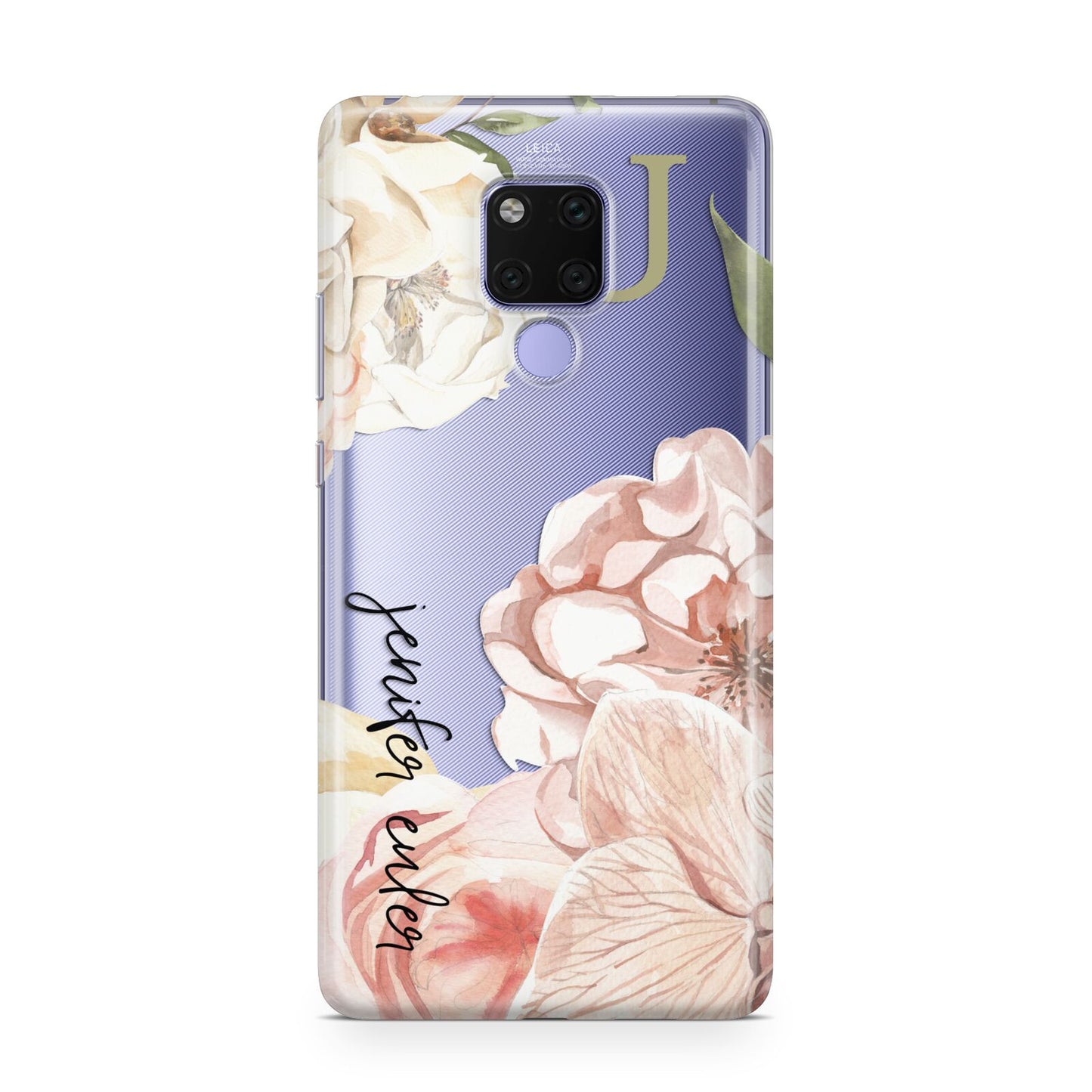 Spring Flowers Personalised Name Huawei Mate 20X Phone Case