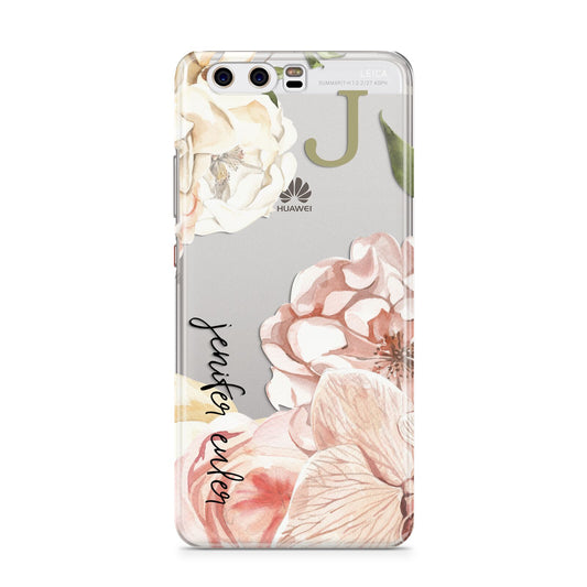 Spring Flowers Personalised Name Huawei P10 Phone Case