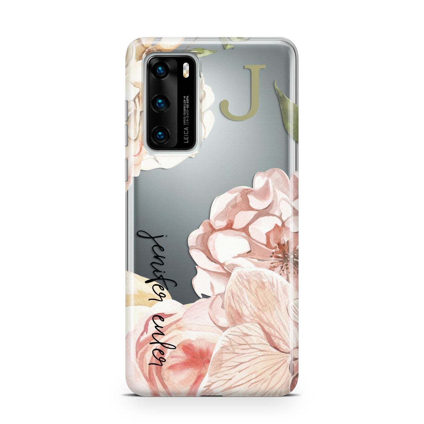 Spring Flowers Personalised Name Huawei P40 Phone Case