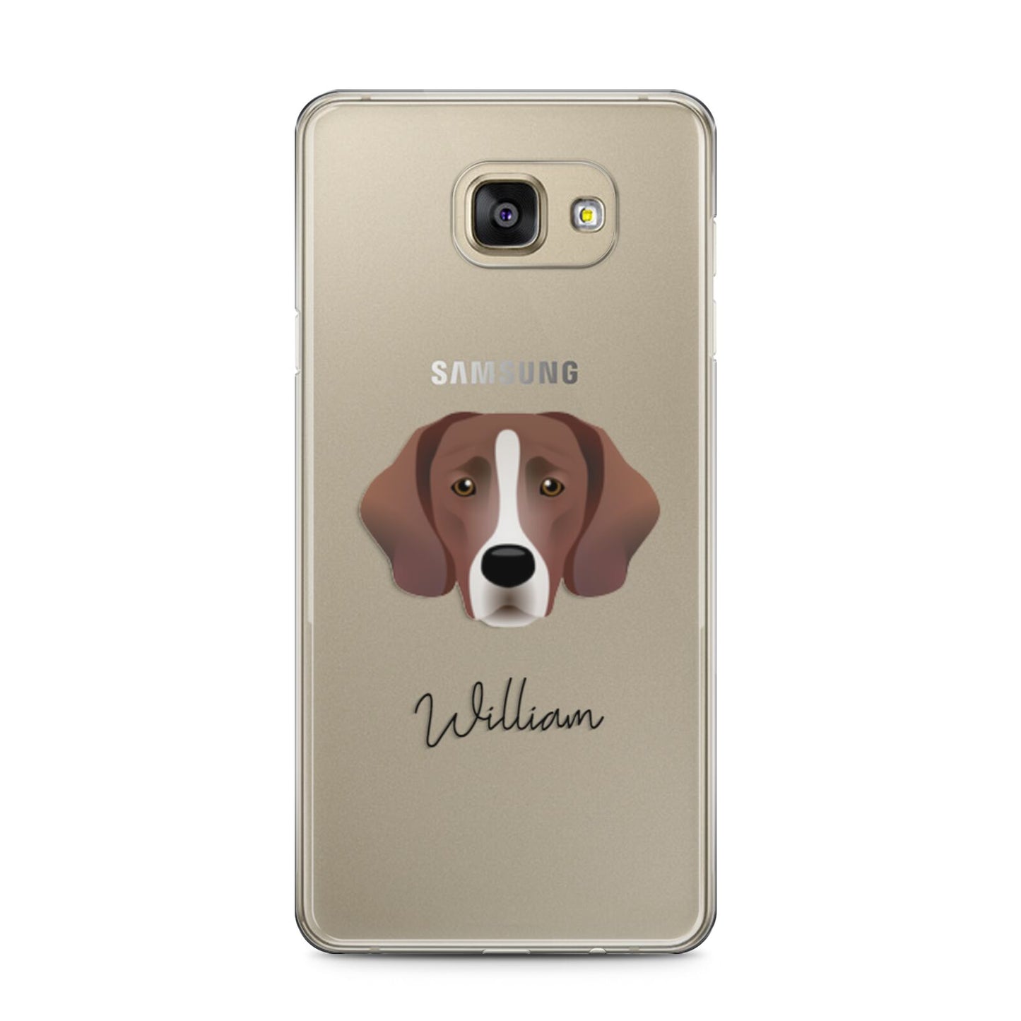 Springador Personalised Samsung Galaxy A5 2016 Case on gold phone