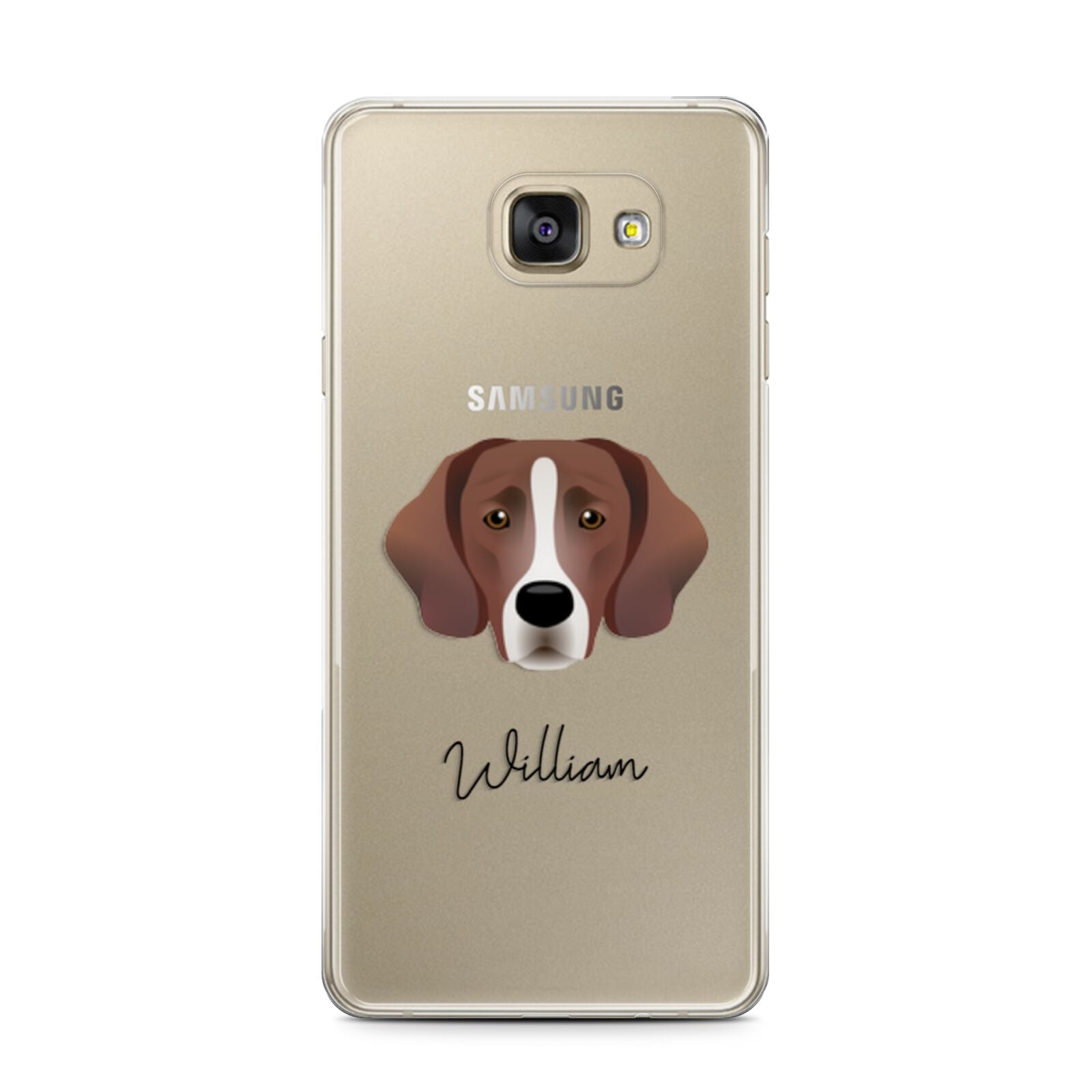 Springador Personalised Samsung Galaxy A7 2016 Case on gold phone