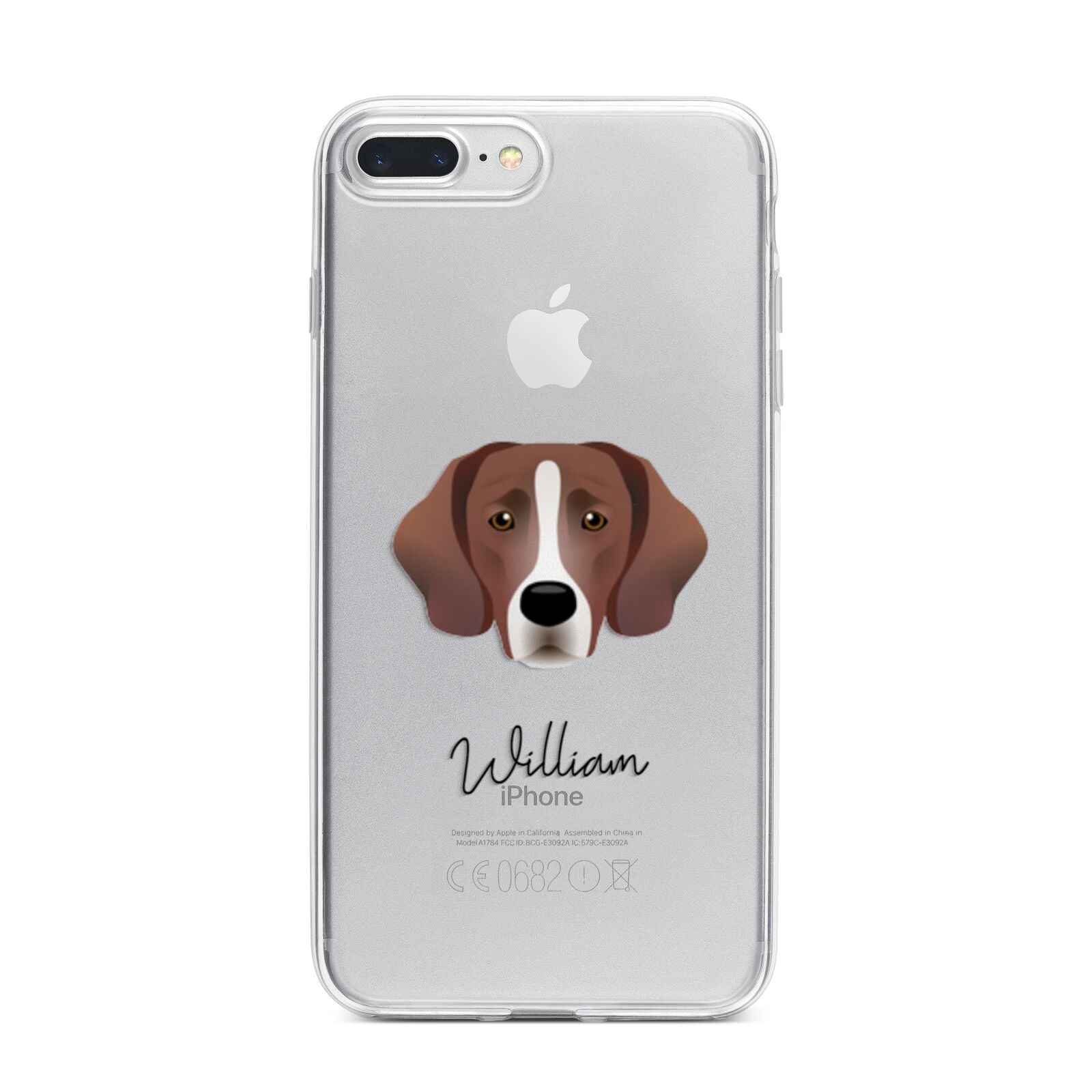 Springador Personalised iPhone 7 Plus Bumper Case on Silver iPhone