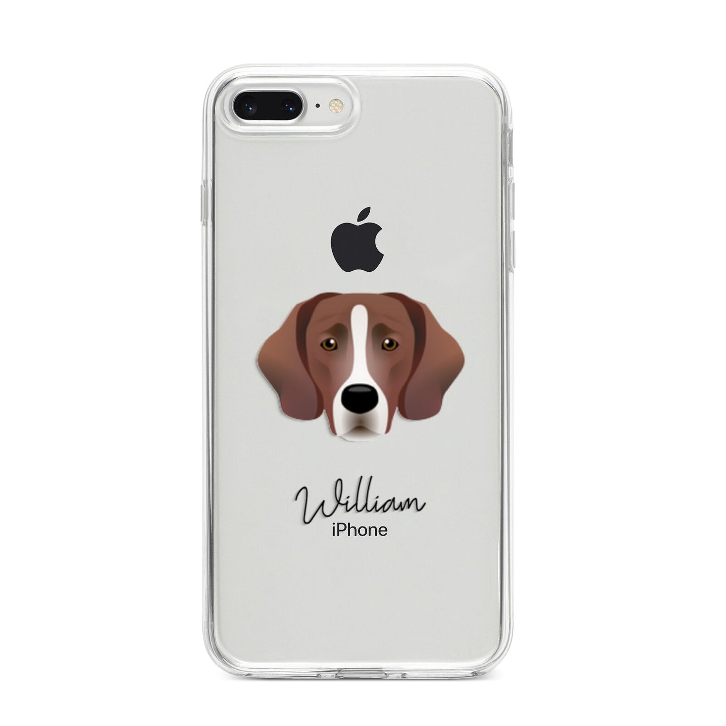 Springador Personalised iPhone 8 Plus Bumper Case on Silver iPhone