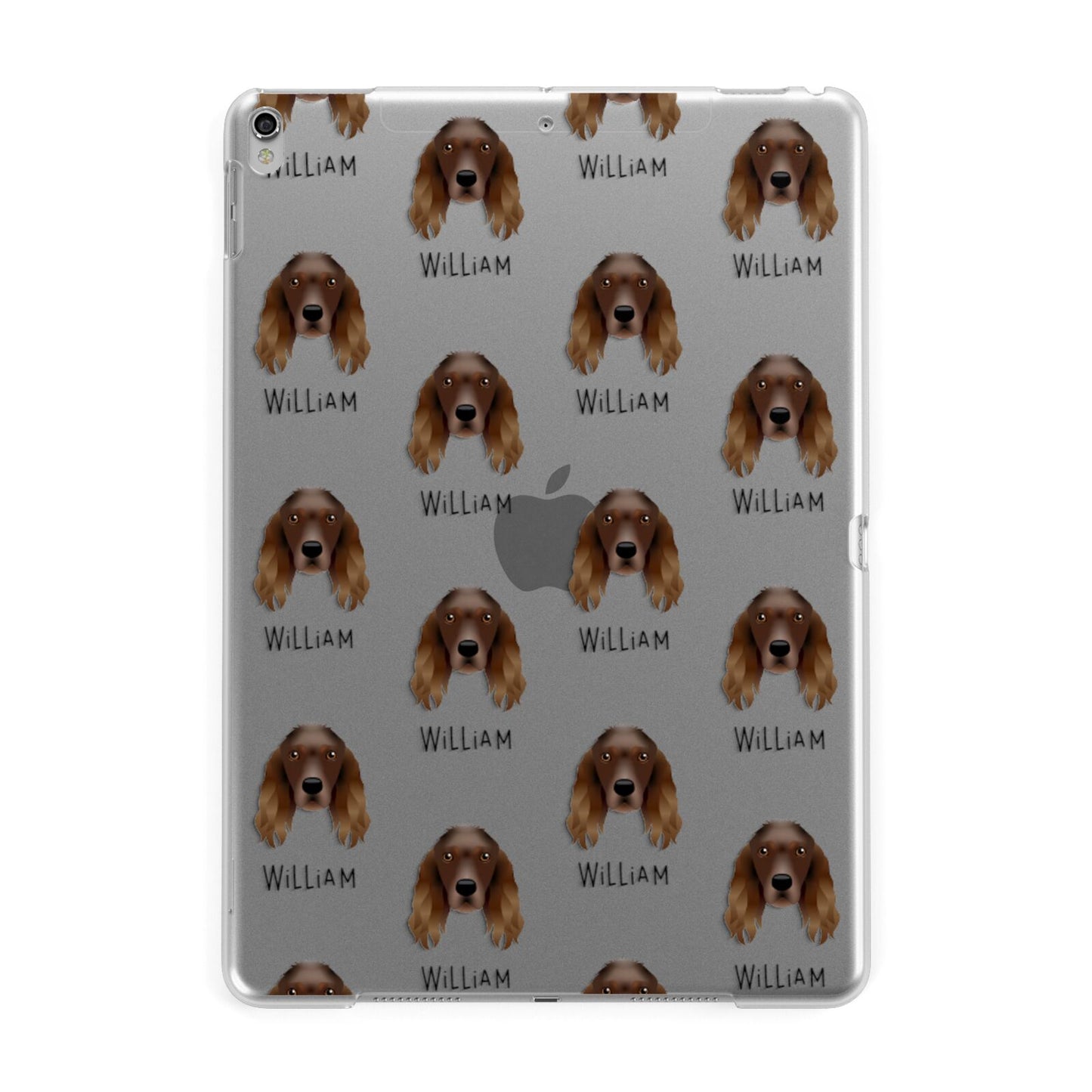 Springer Spaniel Icon with Name Apple iPad Silver Case