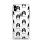 Springer Spaniel Icon with Name Apple iPhone Xs Impact Case White Edge on Silver Phone