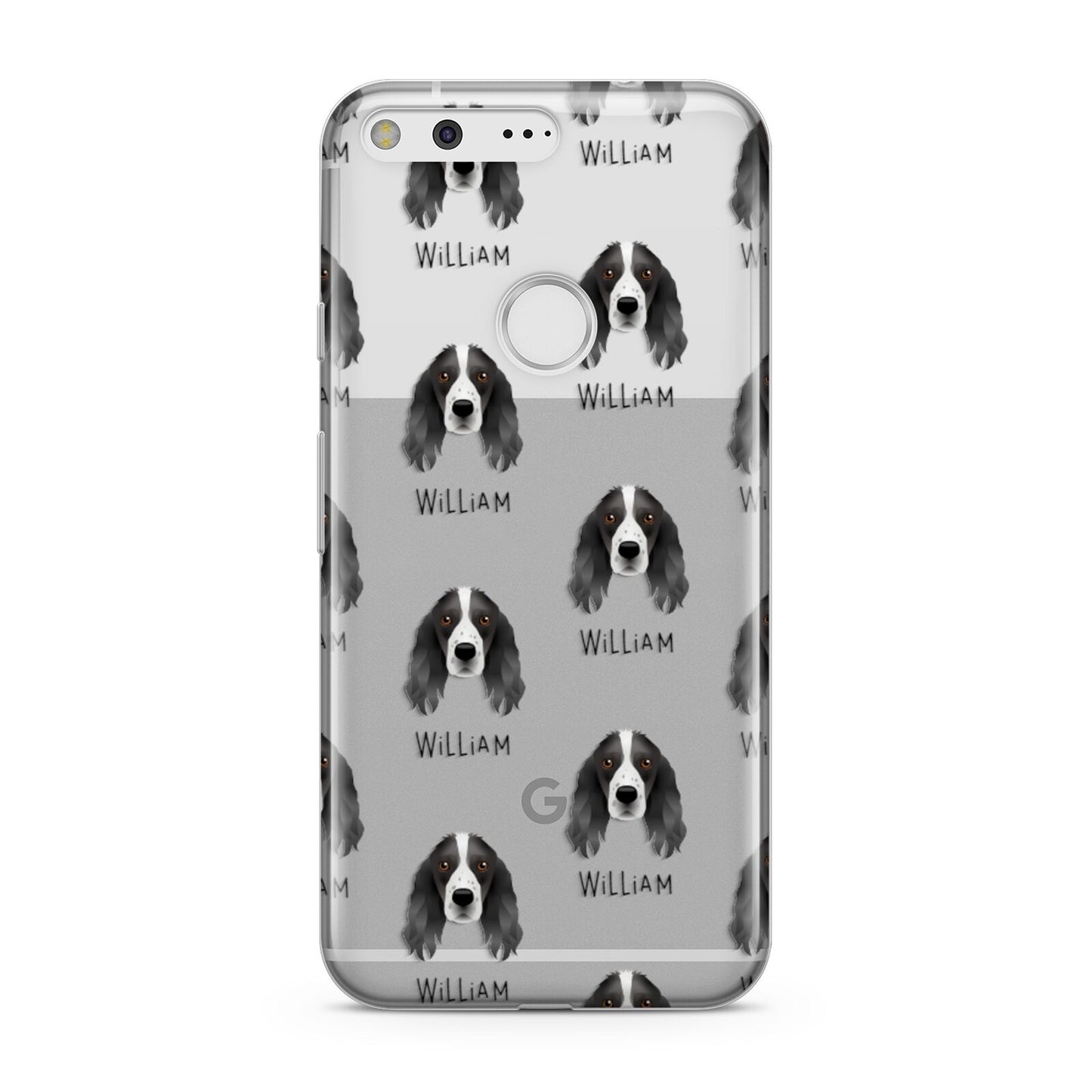 Springer Spaniel Icon with Name Google Pixel Case