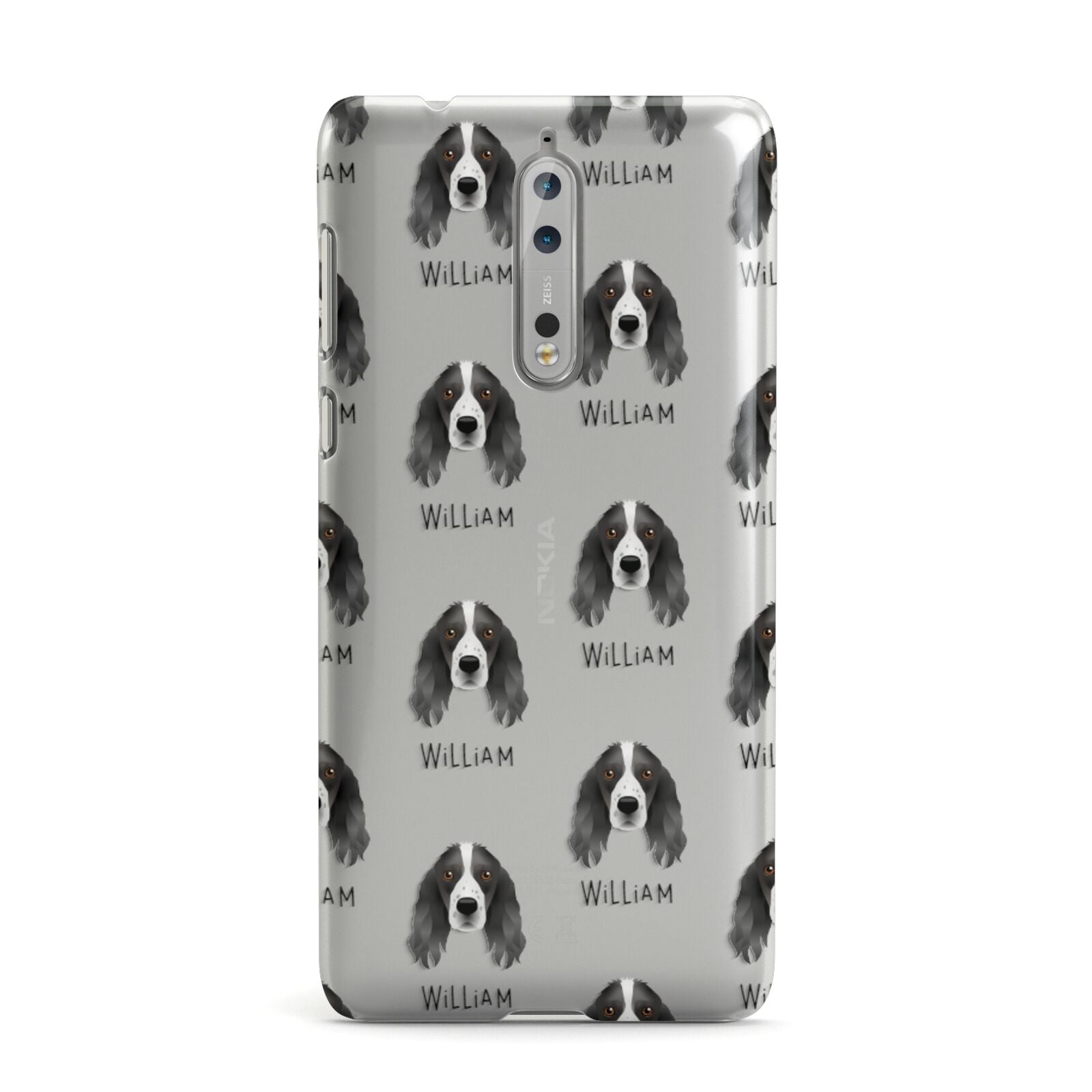 Springer Spaniel Icon with Name Nokia Case