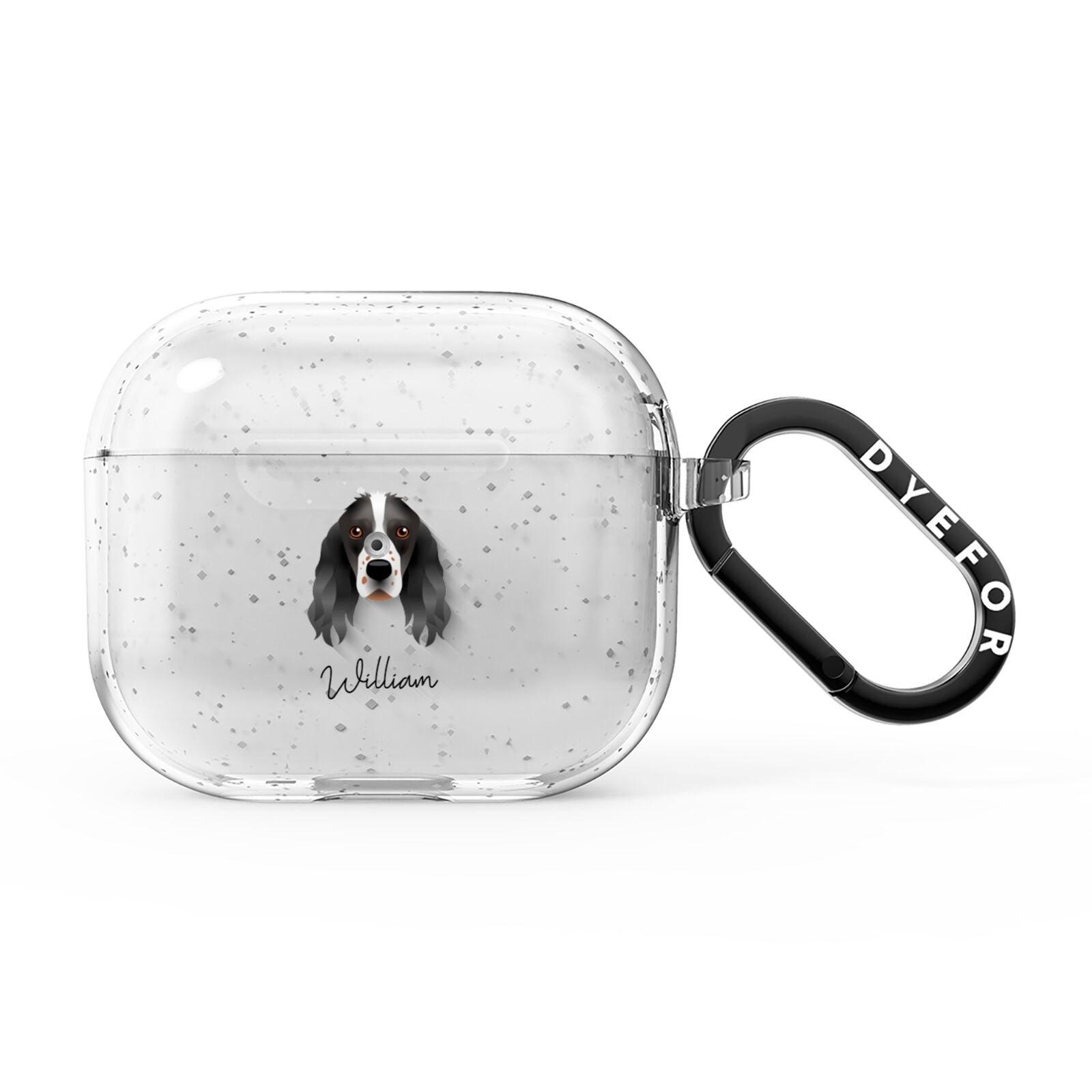 Springer Spaniel Personalised AirPods Glitter Case 3rd Gen