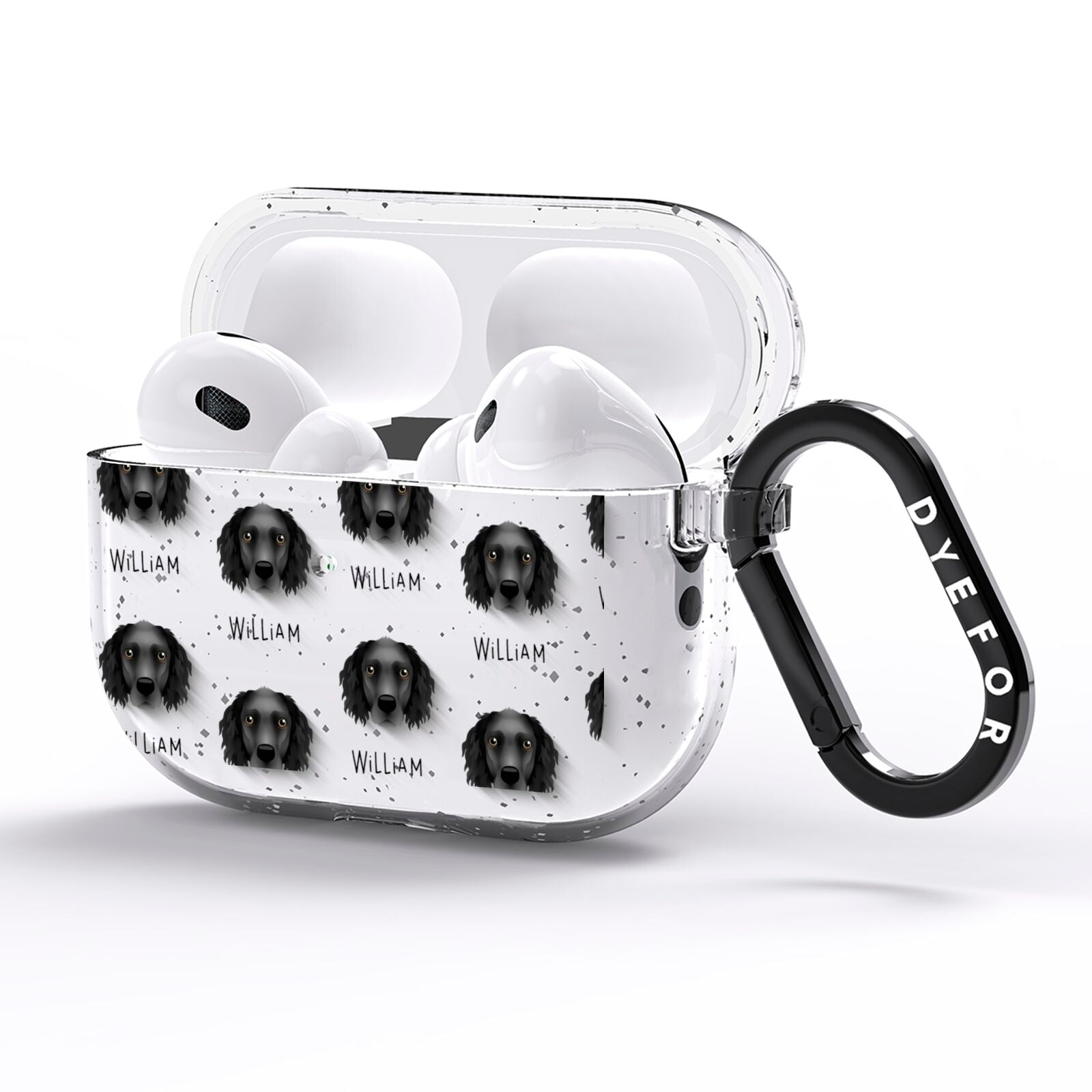 Sprocker Icon with Name AirPods Pro Glitter Case Side Image