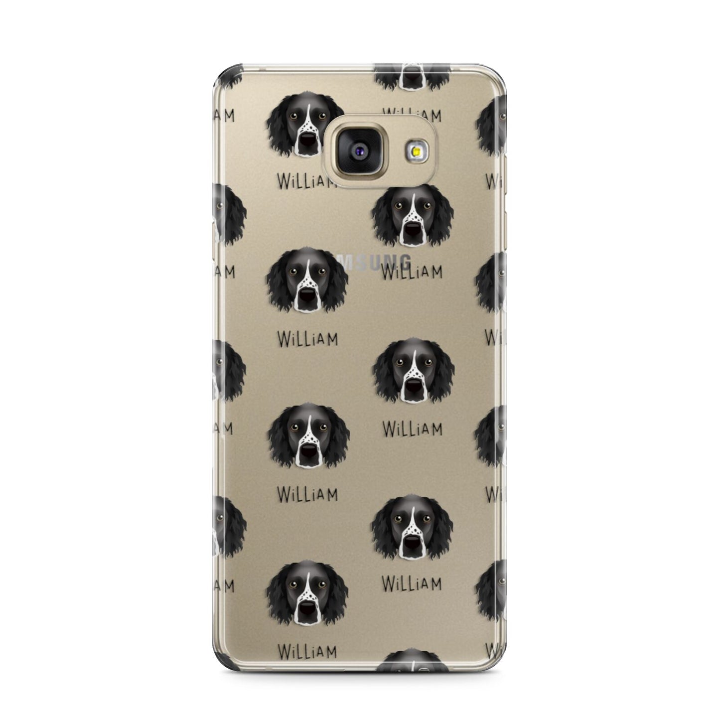 Sprocker Icon with Name Samsung Galaxy A7 2016 Case on gold phone
