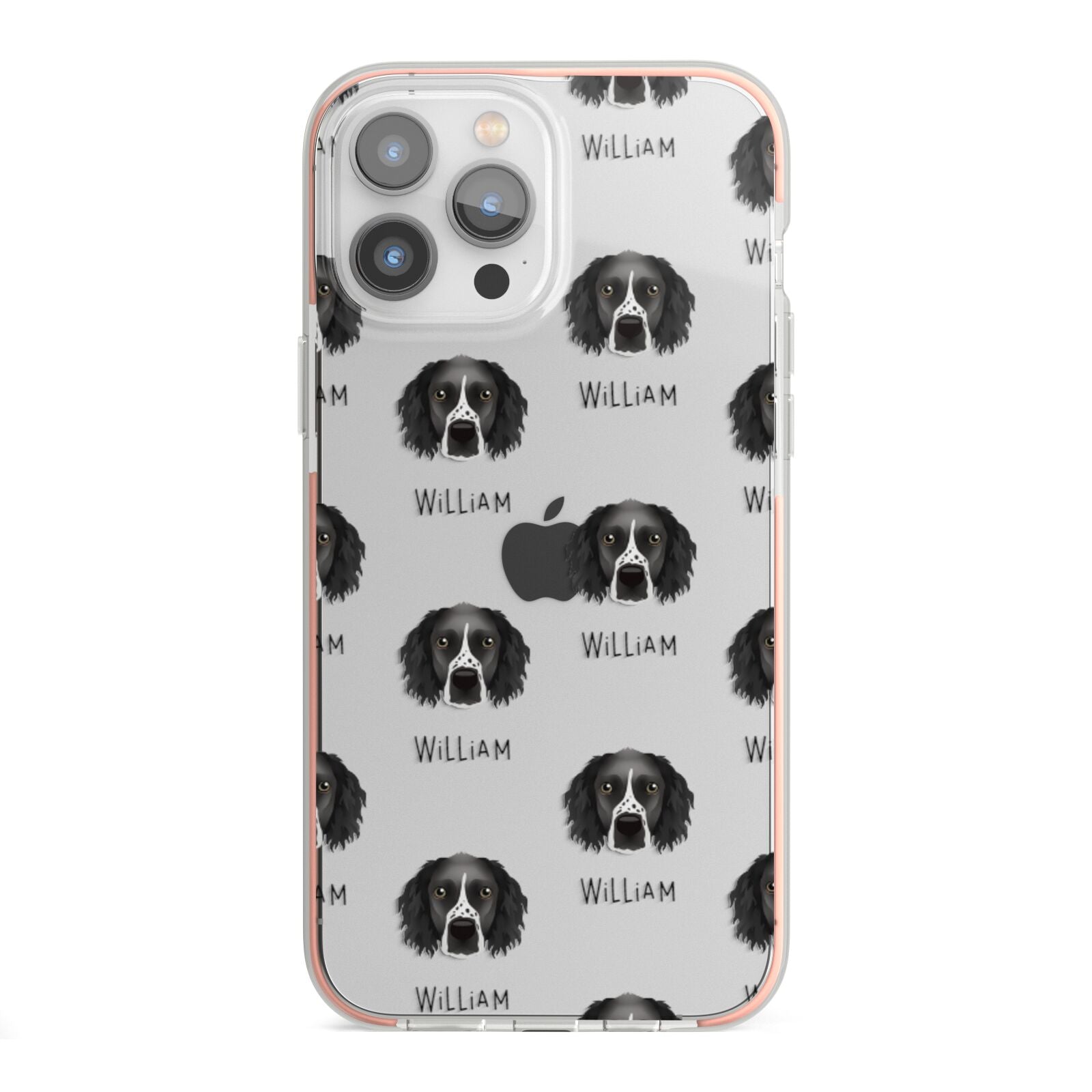 Sprocker Icon with Name iPhone 13 Pro Max TPU Impact Case with Pink Edges