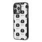 Sprocker Icon with Name iPhone 14 Pro Max Black Impact Case Side Angle on Silver phone