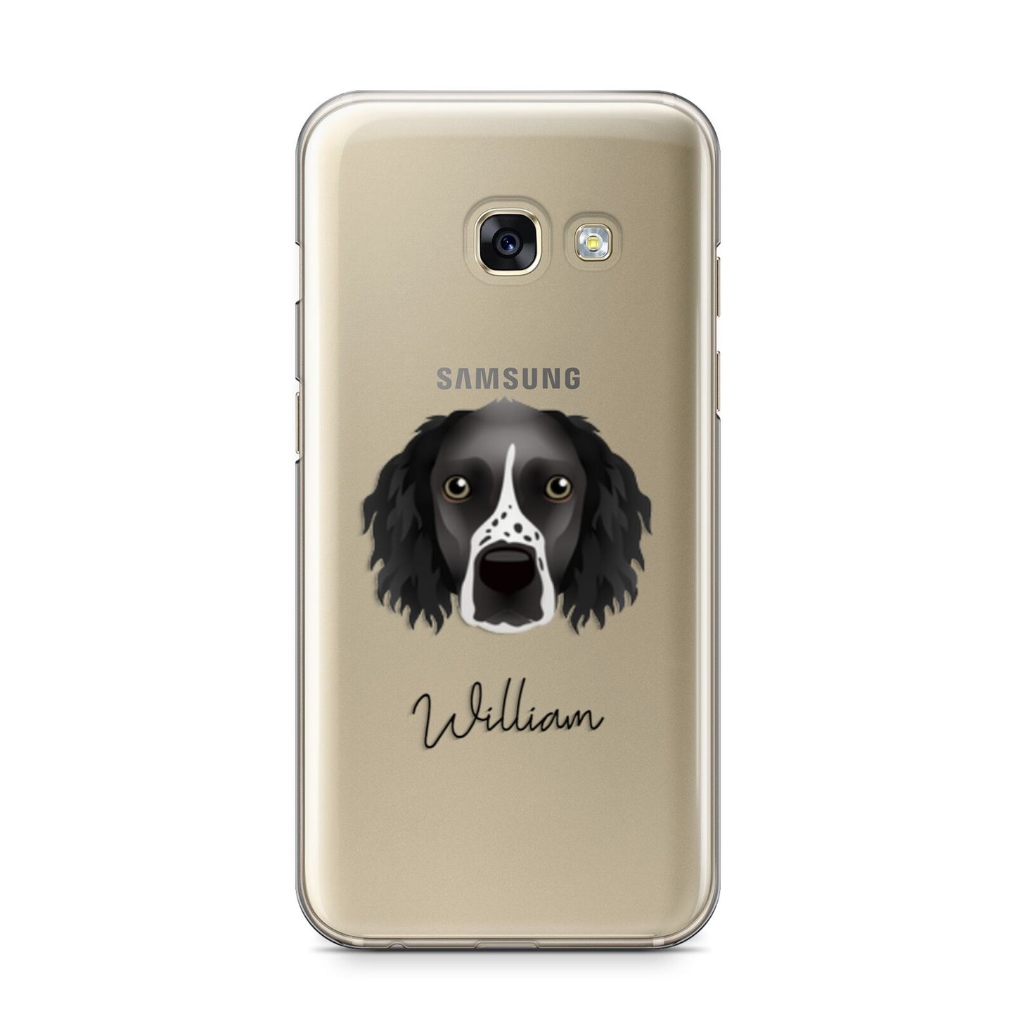 Sprocker Personalised Samsung Galaxy A3 2017 Case on gold phone