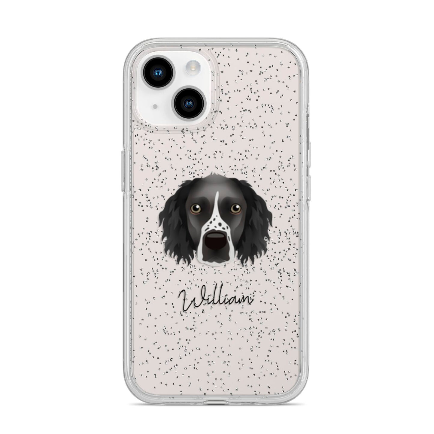 Sprocker Personalised iPhone 14 Glitter Tough Case Starlight