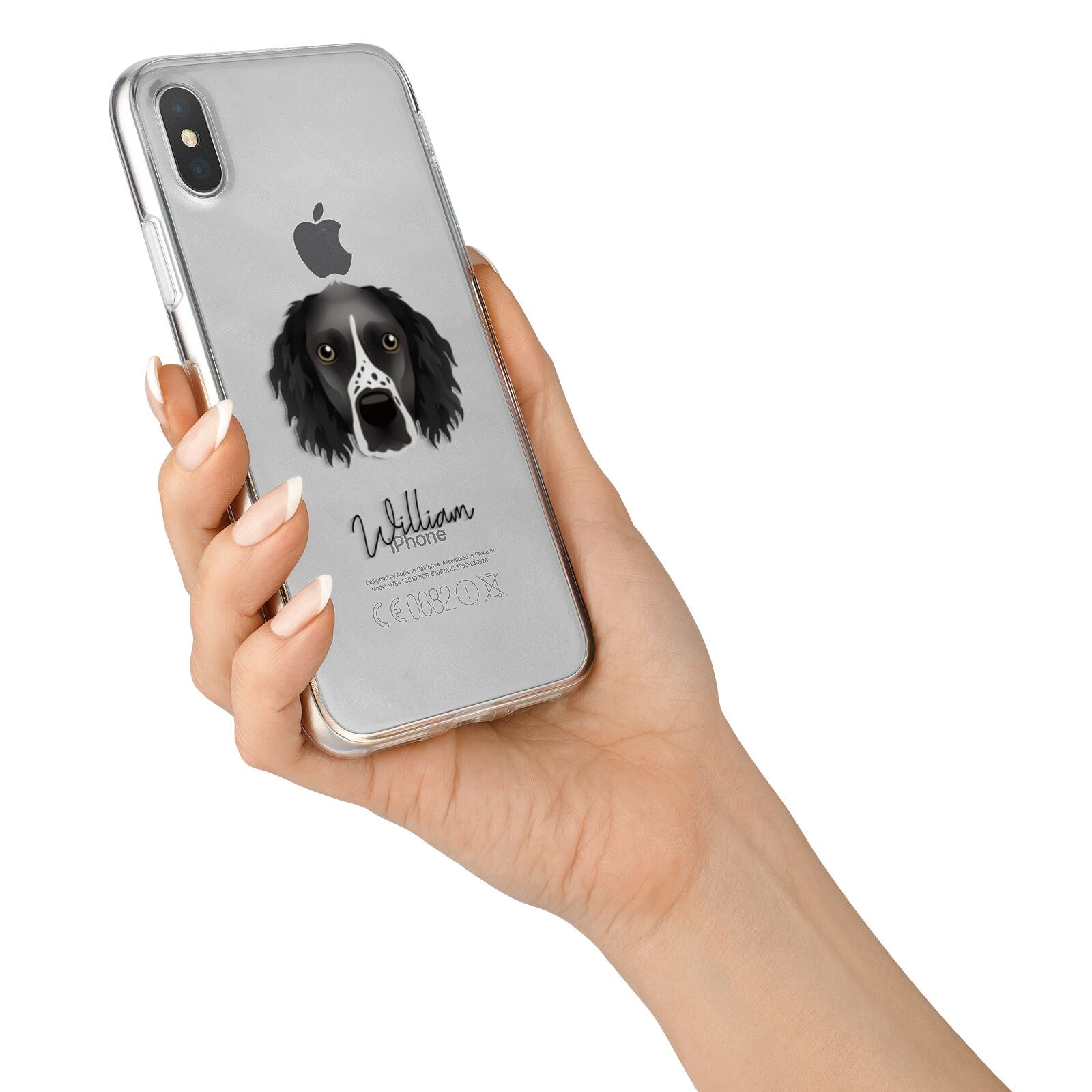 Sprocker Personalised iPhone X Bumper Case on Silver iPhone Alternative Image 2