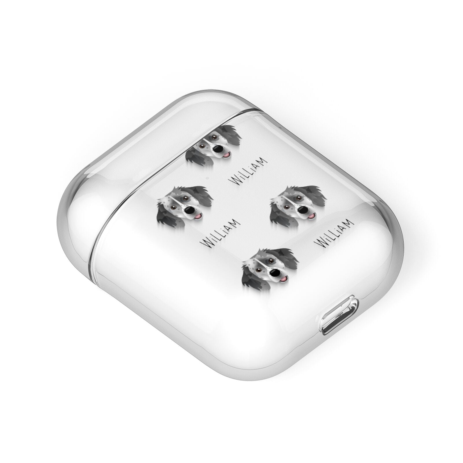 Sprollie Icon with Name AirPods Case Laid Flat