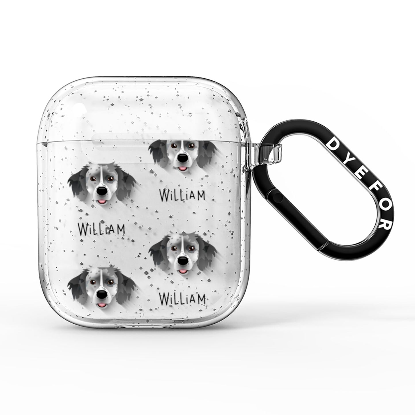 Sprollie Icon with Name AirPods Glitter Case