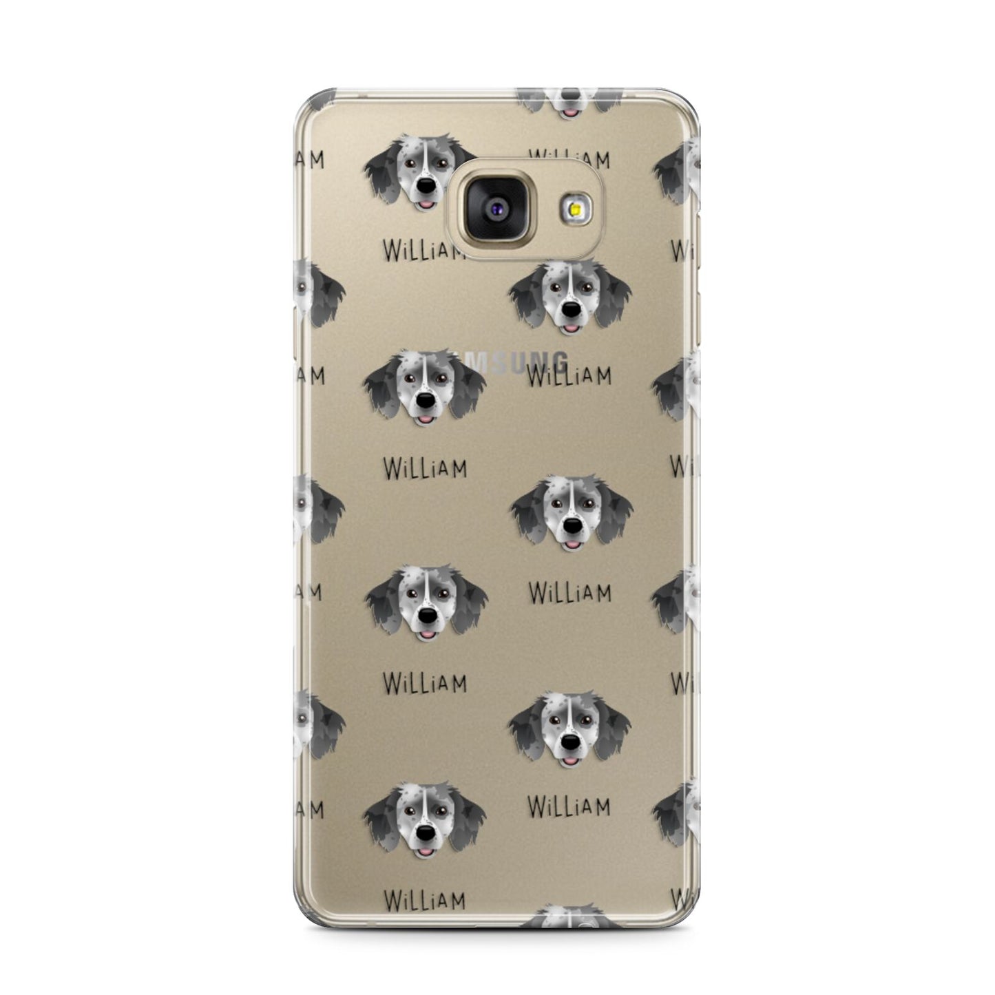 Sprollie Icon with Name Samsung Galaxy A7 2016 Case on gold phone