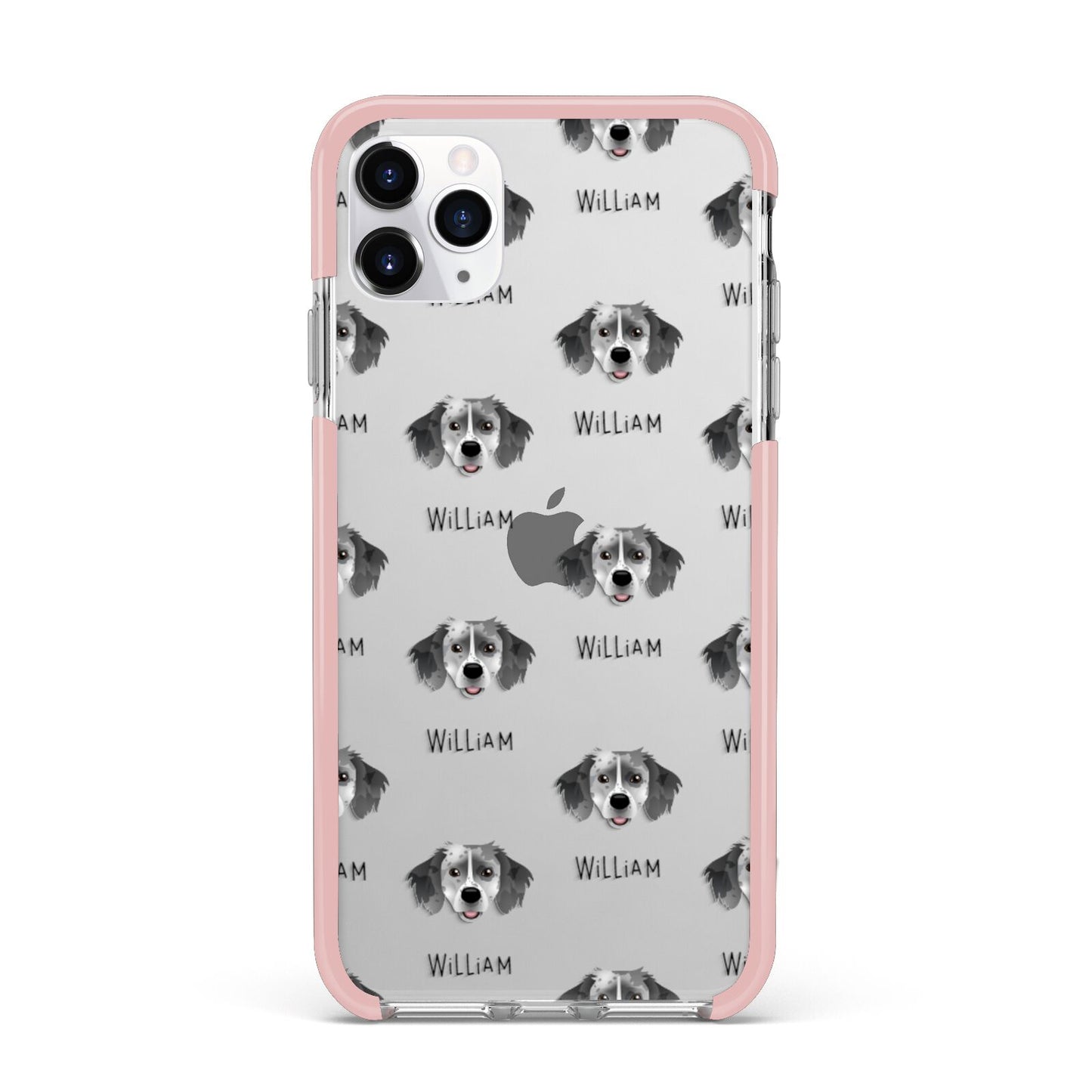 Sprollie Icon with Name iPhone 11 Pro Max Impact Pink Edge Case