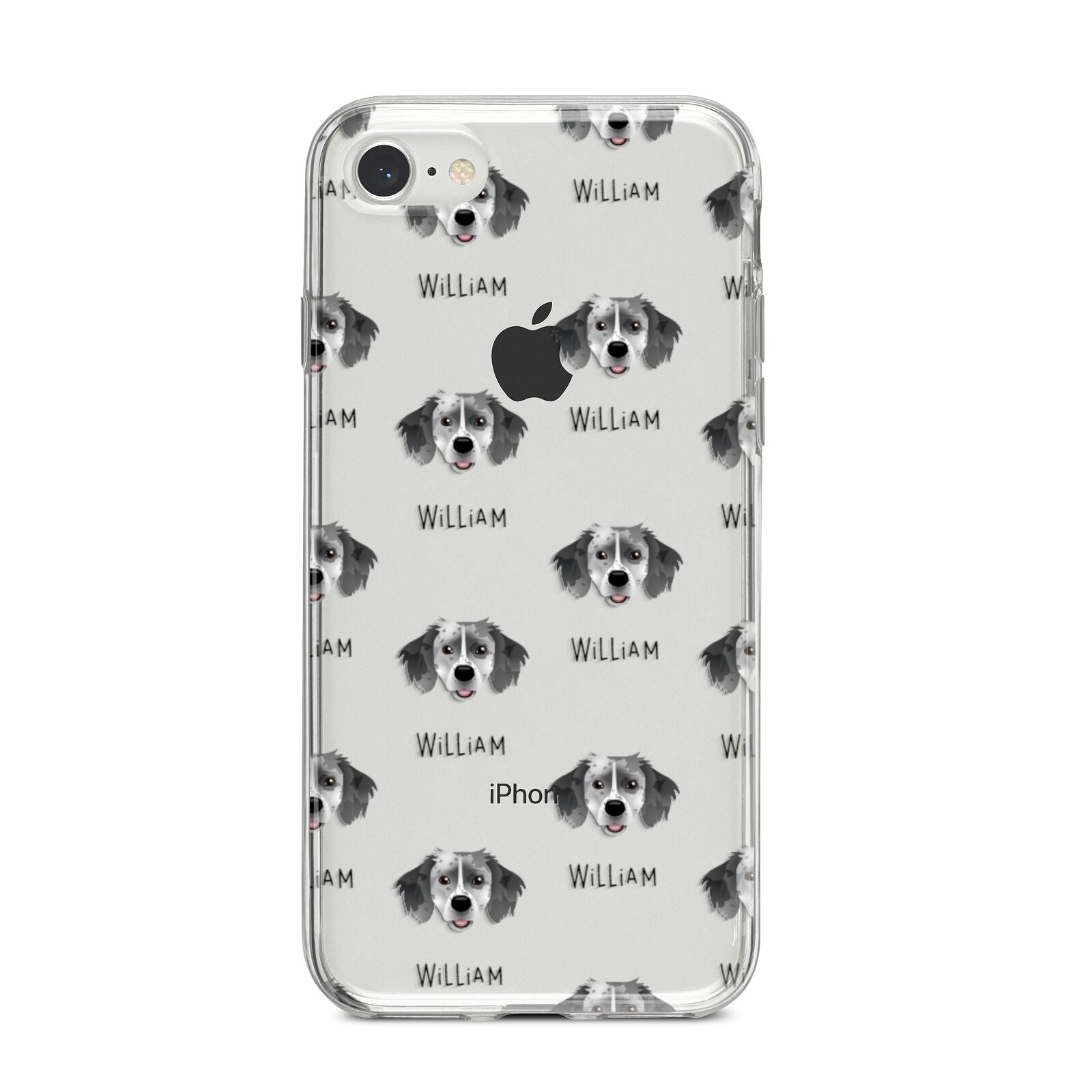 Sprollie Icon with Name iPhone 8 Bumper Case on Silver iPhone