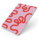 Squiggle Apple iPad Case on Silver iPad Side View
