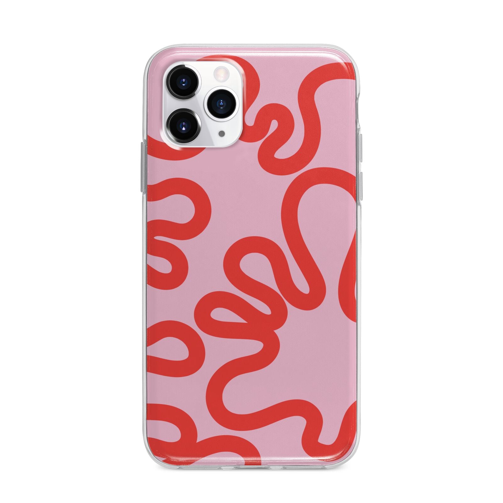 Squiggle Apple iPhone 11 Pro Max in Silver with Bumper Case