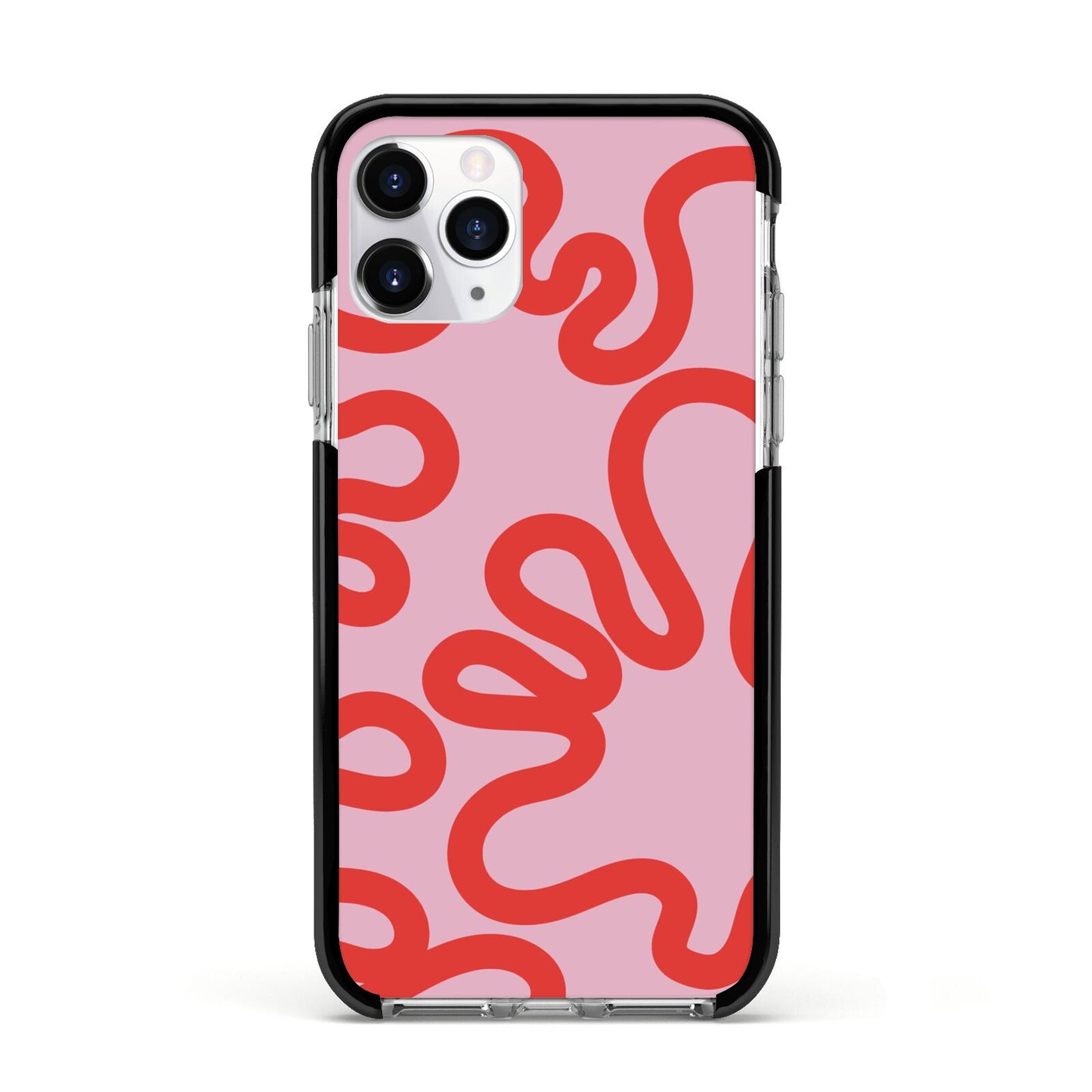 Squiggle Apple iPhone 11 Pro in Silver with Black Impact Case