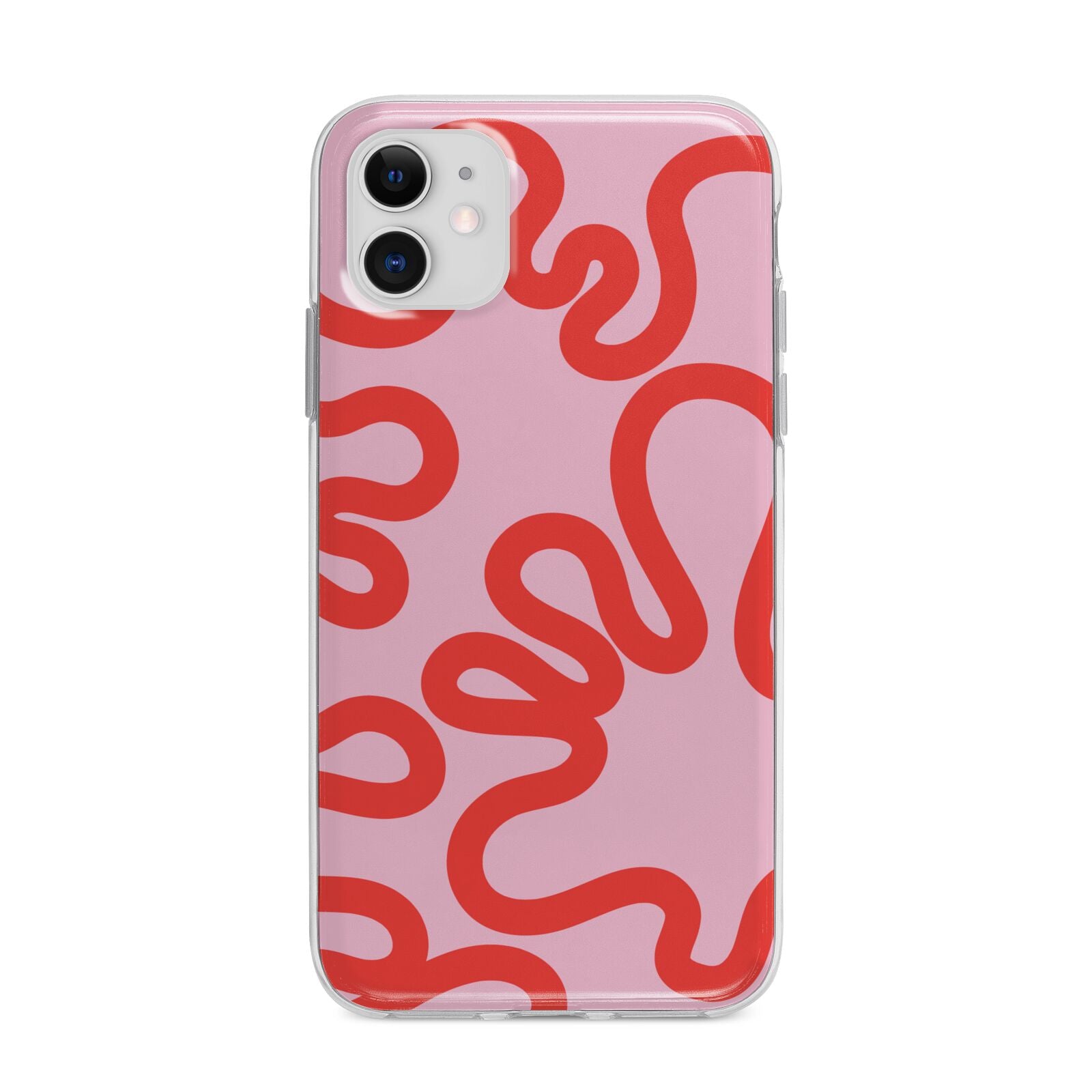 Squiggle Apple iPhone 11 in White with Bumper Case