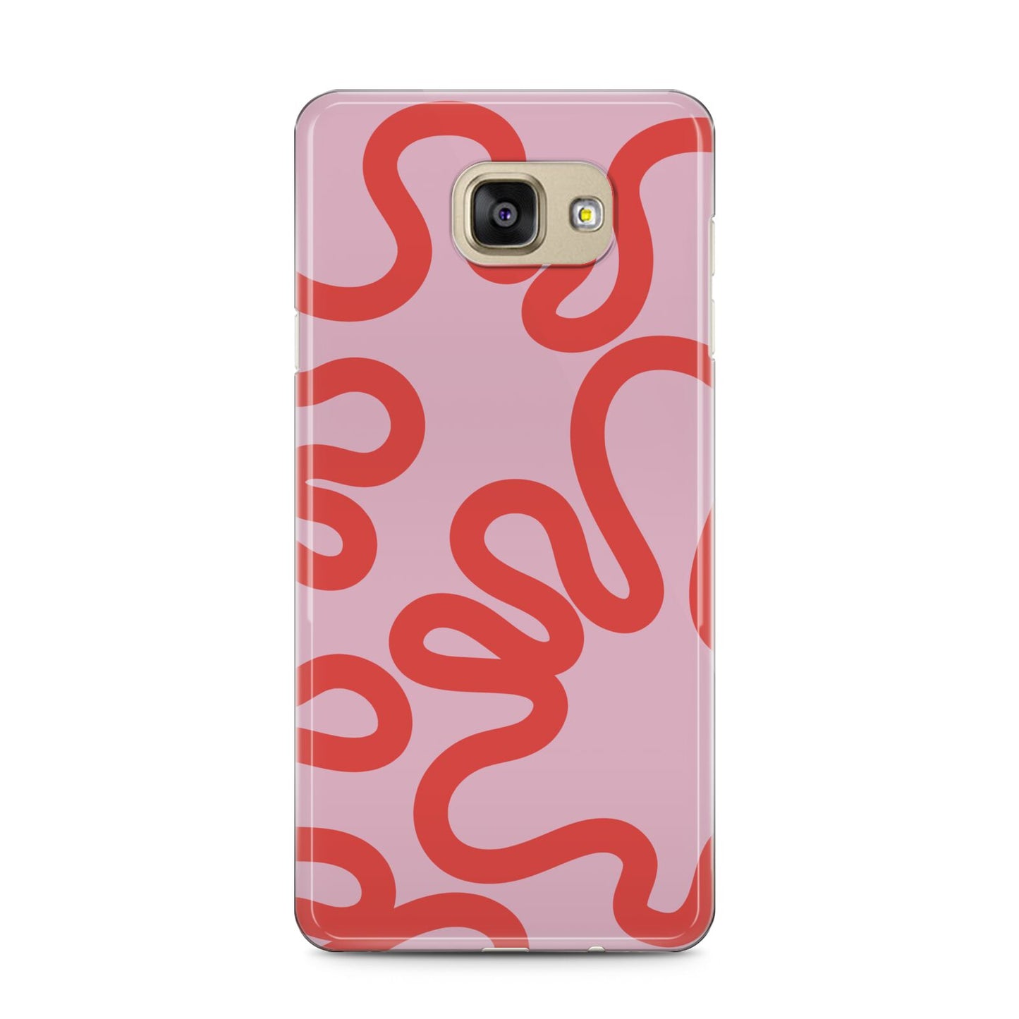 Squiggle Samsung Galaxy A5 2016 Case on gold phone
