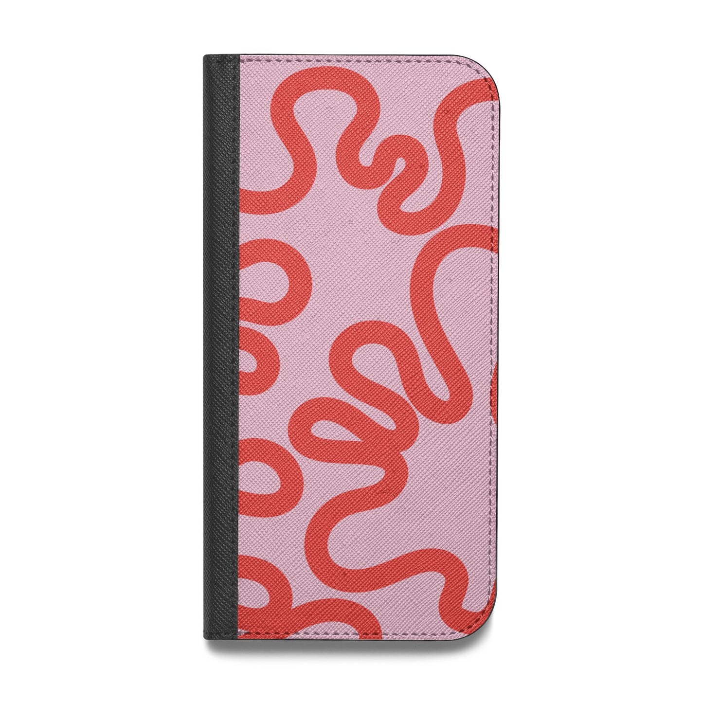 Squiggle Vegan Leather Flip iPhone Case