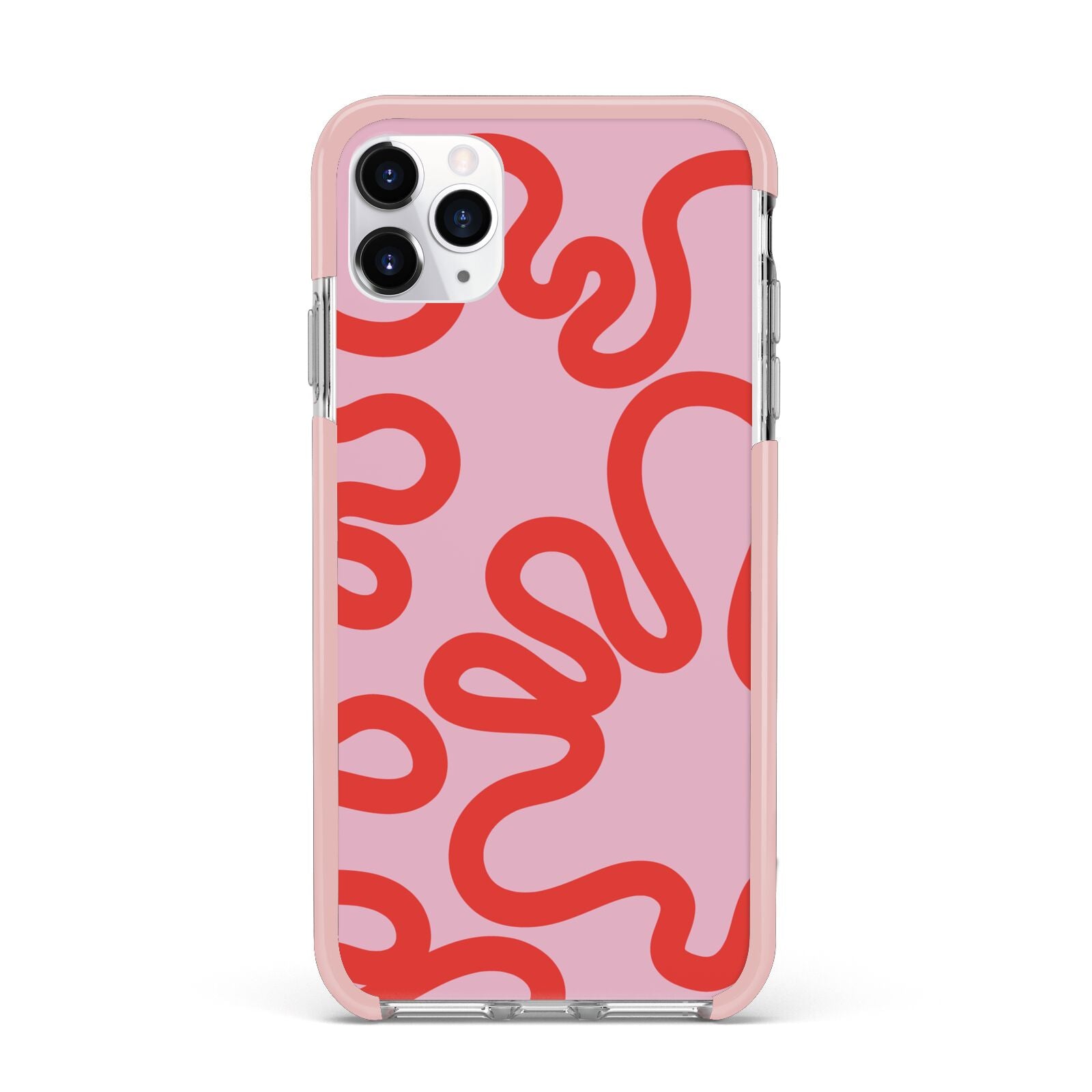 Squiggle iPhone 11 Pro Max Impact Pink Edge Case