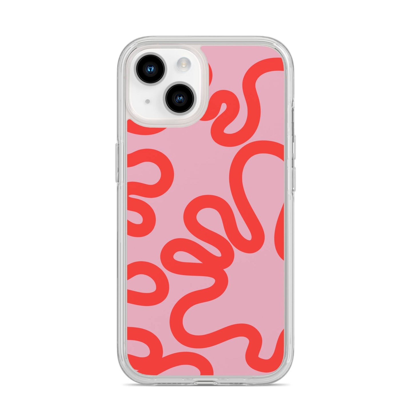 Squiggle iPhone 14 Clear Tough Case Starlight