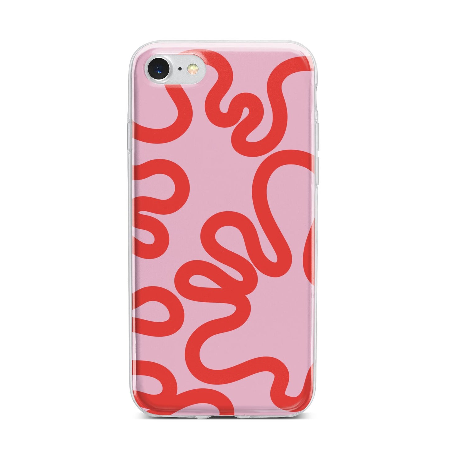 Squiggle iPhone 7 Bumper Case on Silver iPhone